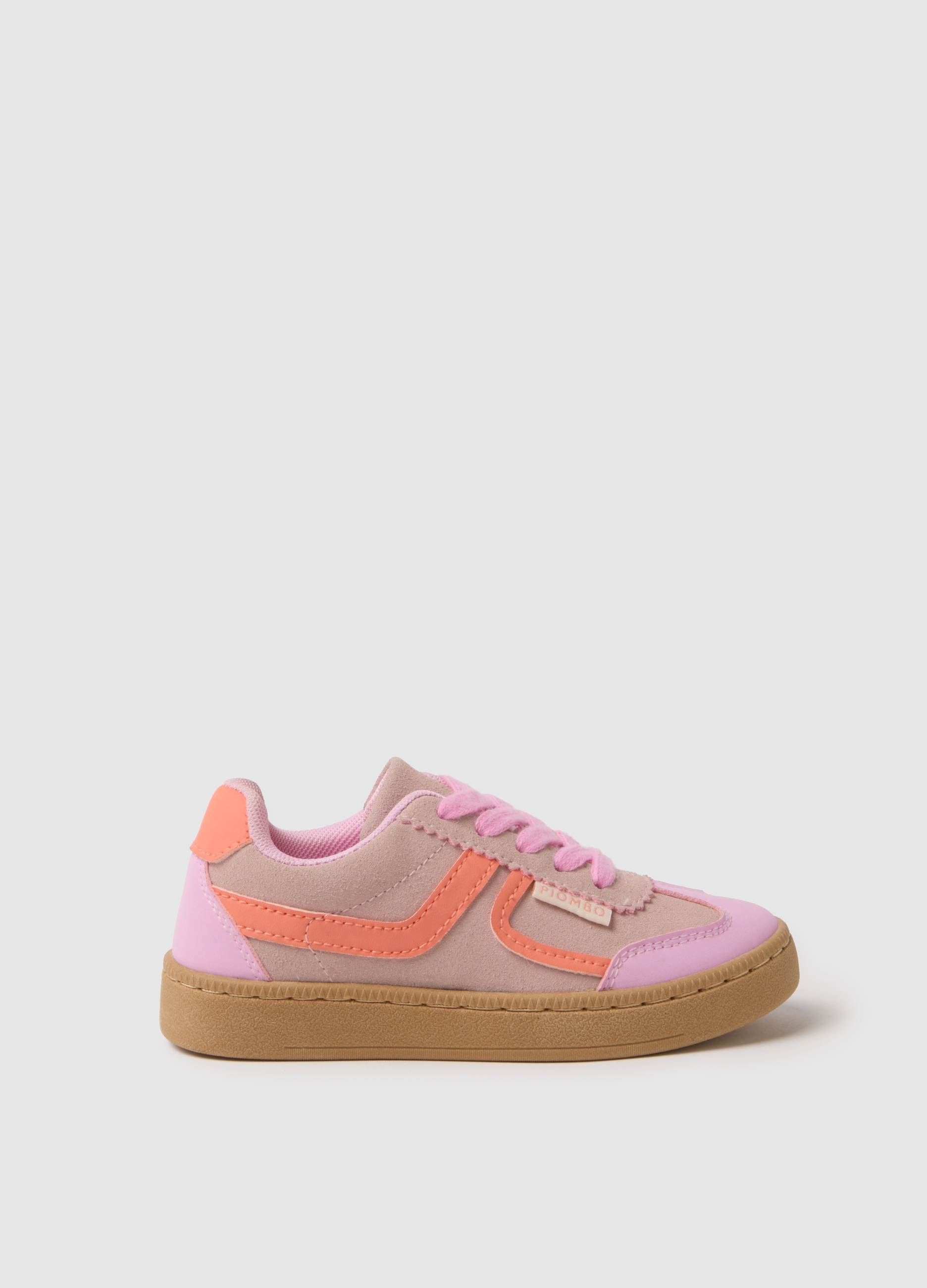 PIOMBO KIDS, Zapatillas Multicolor Con Cordones Para Niña, Niña, Naranja/rosa, Talla: 35