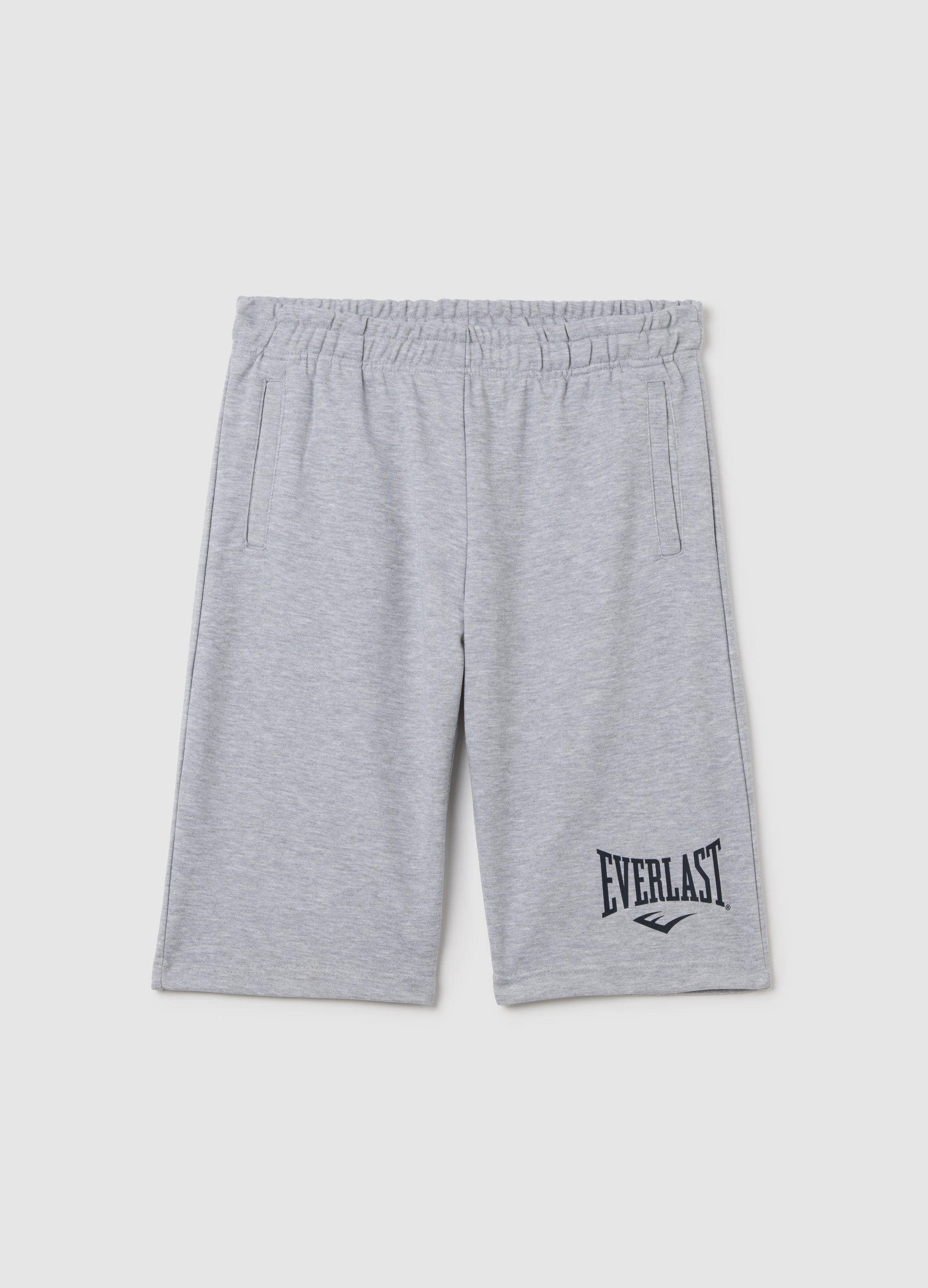 J EVERLAST UOMO, Pantaloncini Da Uomo In Misto Cotone Grigi Con Elastico In Vita, Grigio, Taglia: S