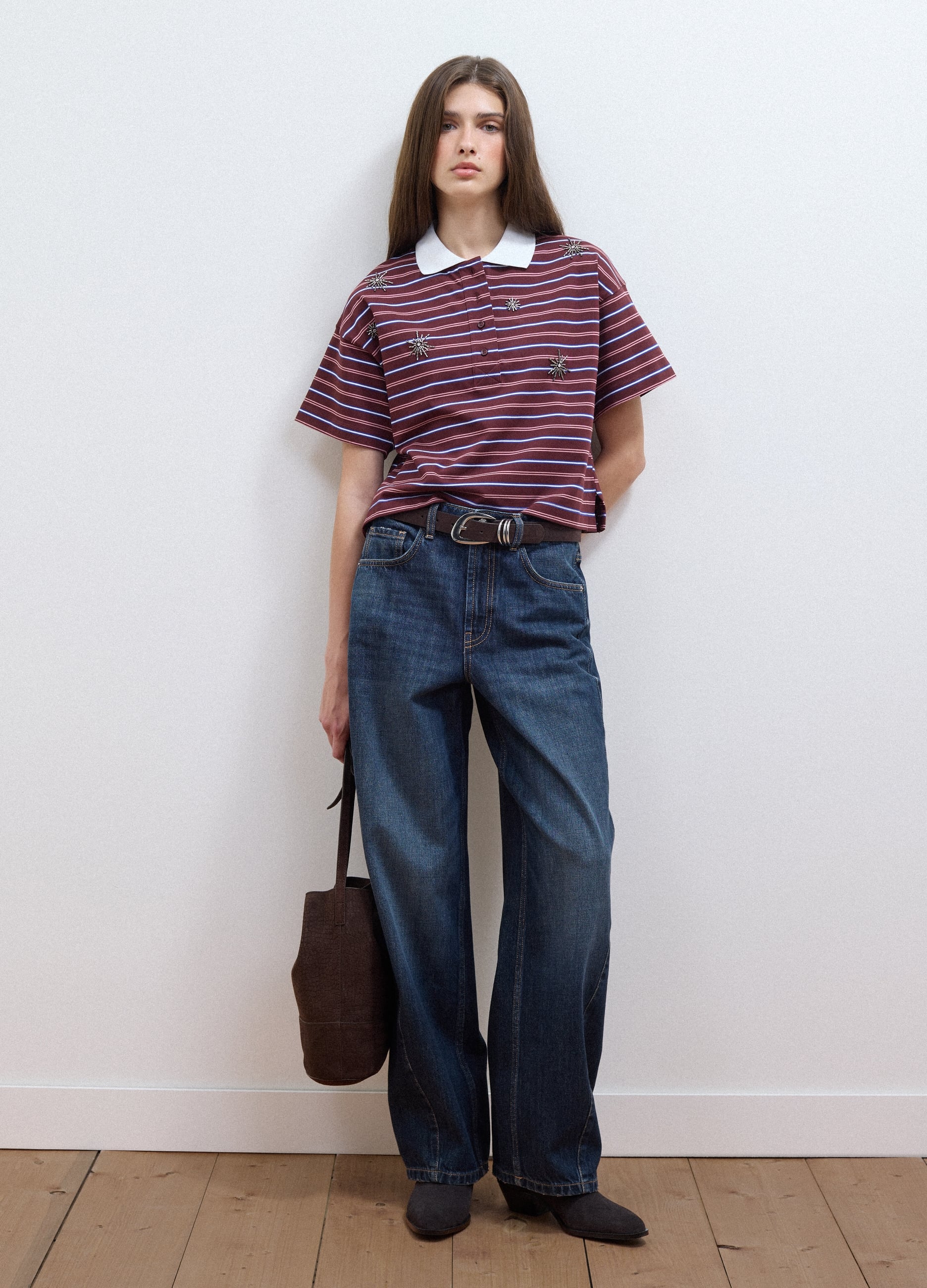 LES COPAINS, Jeans Blu Balloon Fit In Puro Cotone, Donna, Blu, Taglia: 44