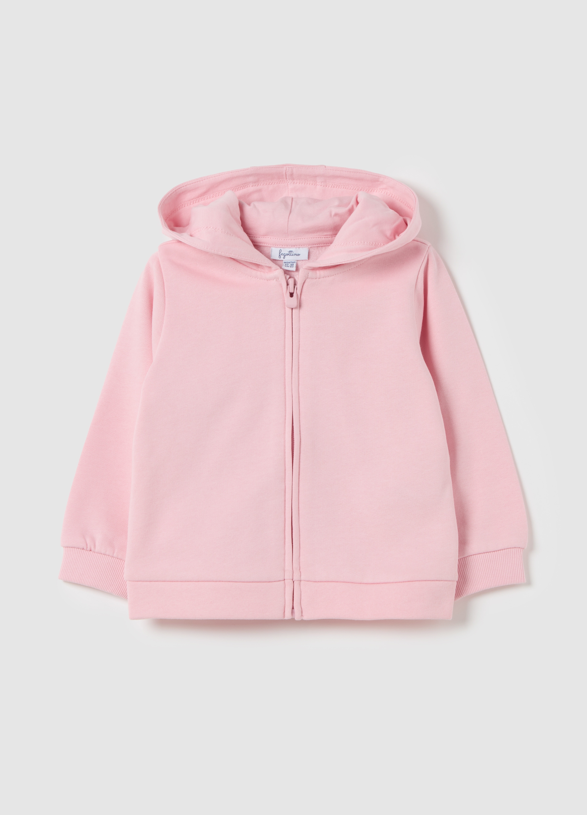 FAGOTTINO, Sudadera Con Cremallera De Algodón Orgánico Con Capucha, Niña, Rosa, Talla: 18-24