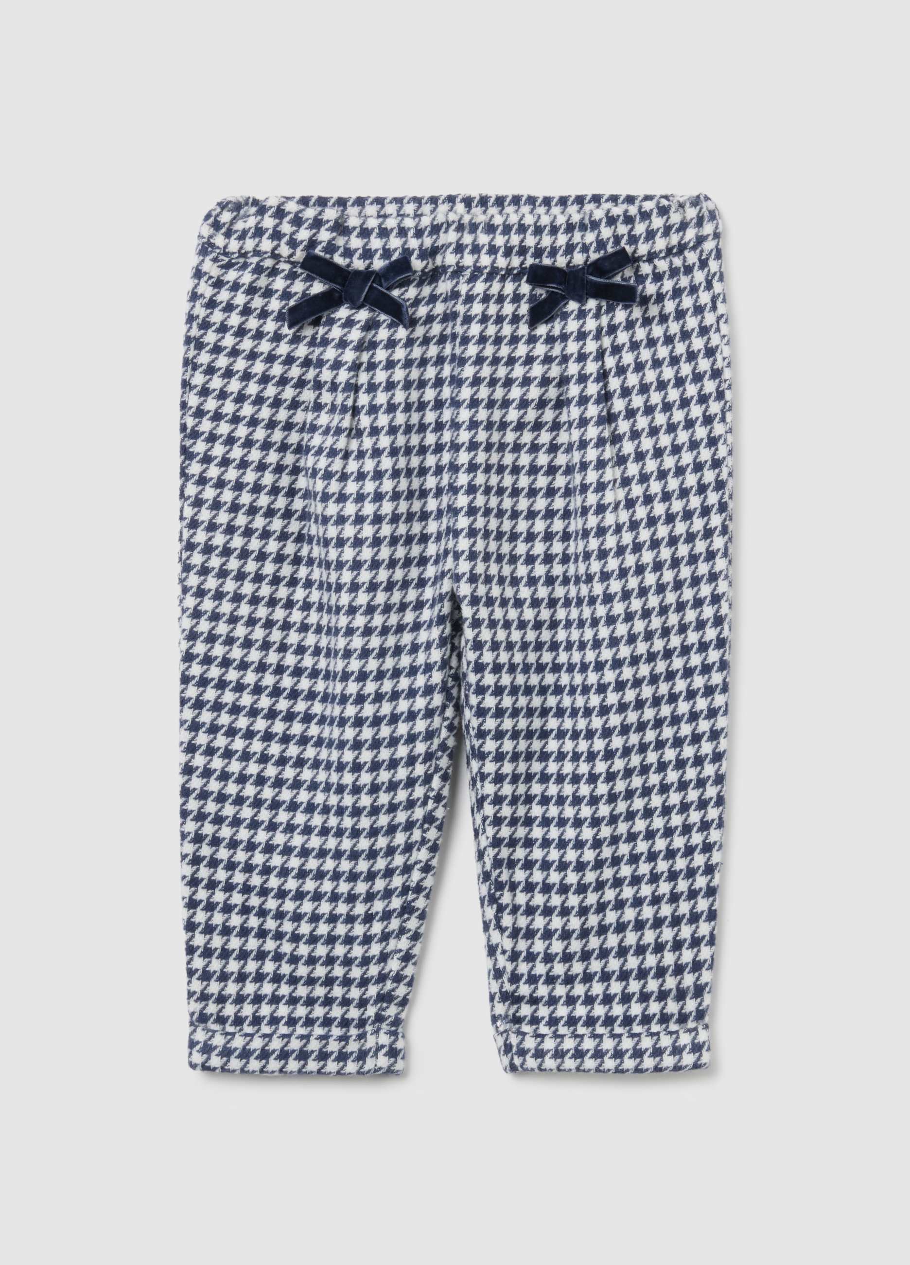 FAGOTTINO, Pantalones De Cuadros Multicolor Para Niña En Algodón Puro Con Corte Regular, Niña, Blanco/azul, Talla: 9-12