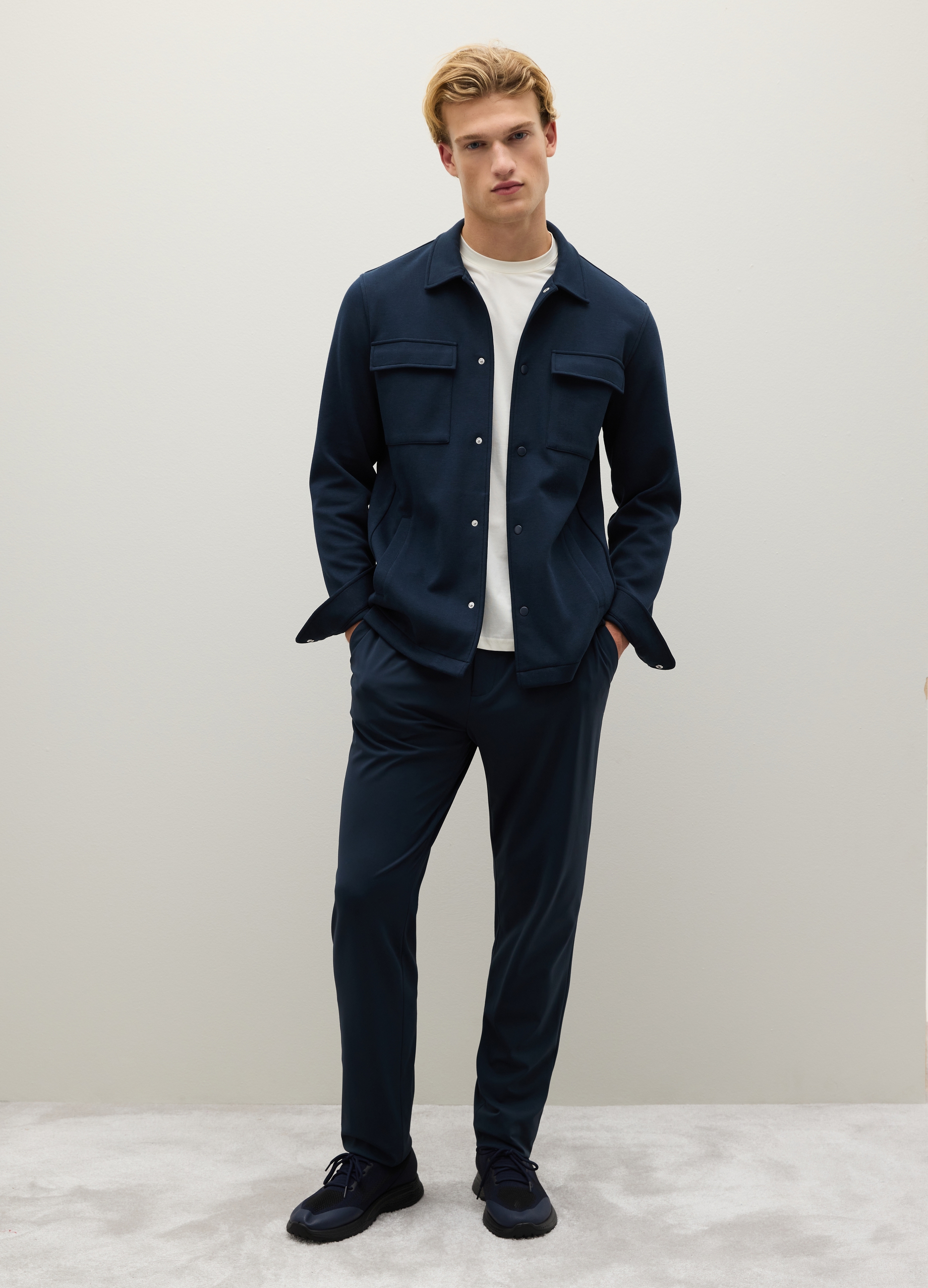 Piombo Tech, Giacca Camicia Blu In Misto Cotone, Uomo, Blu, Taglia: S