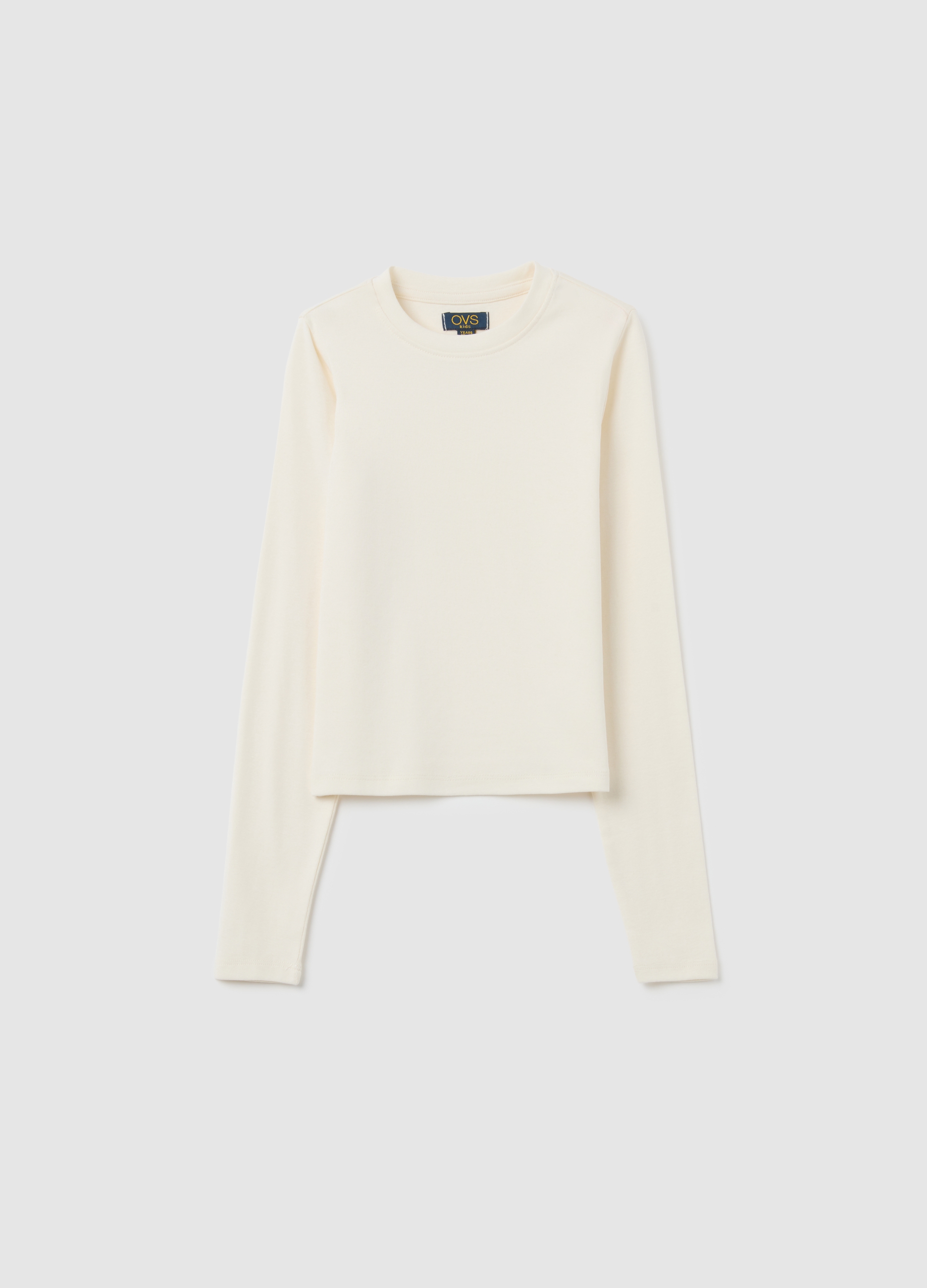 Camiseta De Niña En Mezcla De Algodón Blanco Ajuste Regular, Niña, Blanco suave, Talla: 12-13