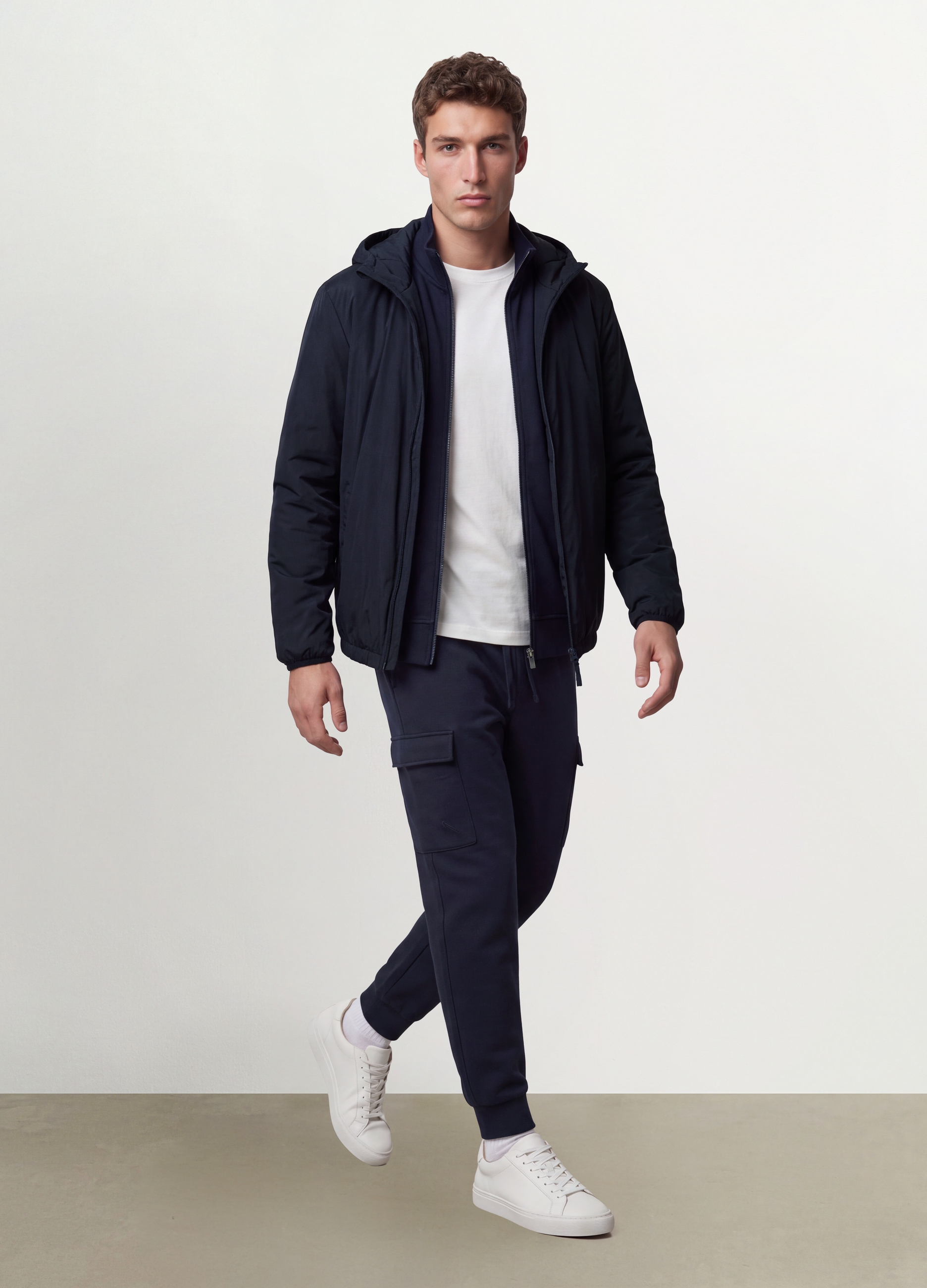 OVS, Giubbotto Blu Navy Con Cappuccio E Zip, Uomo, Blu, Taglia: XL