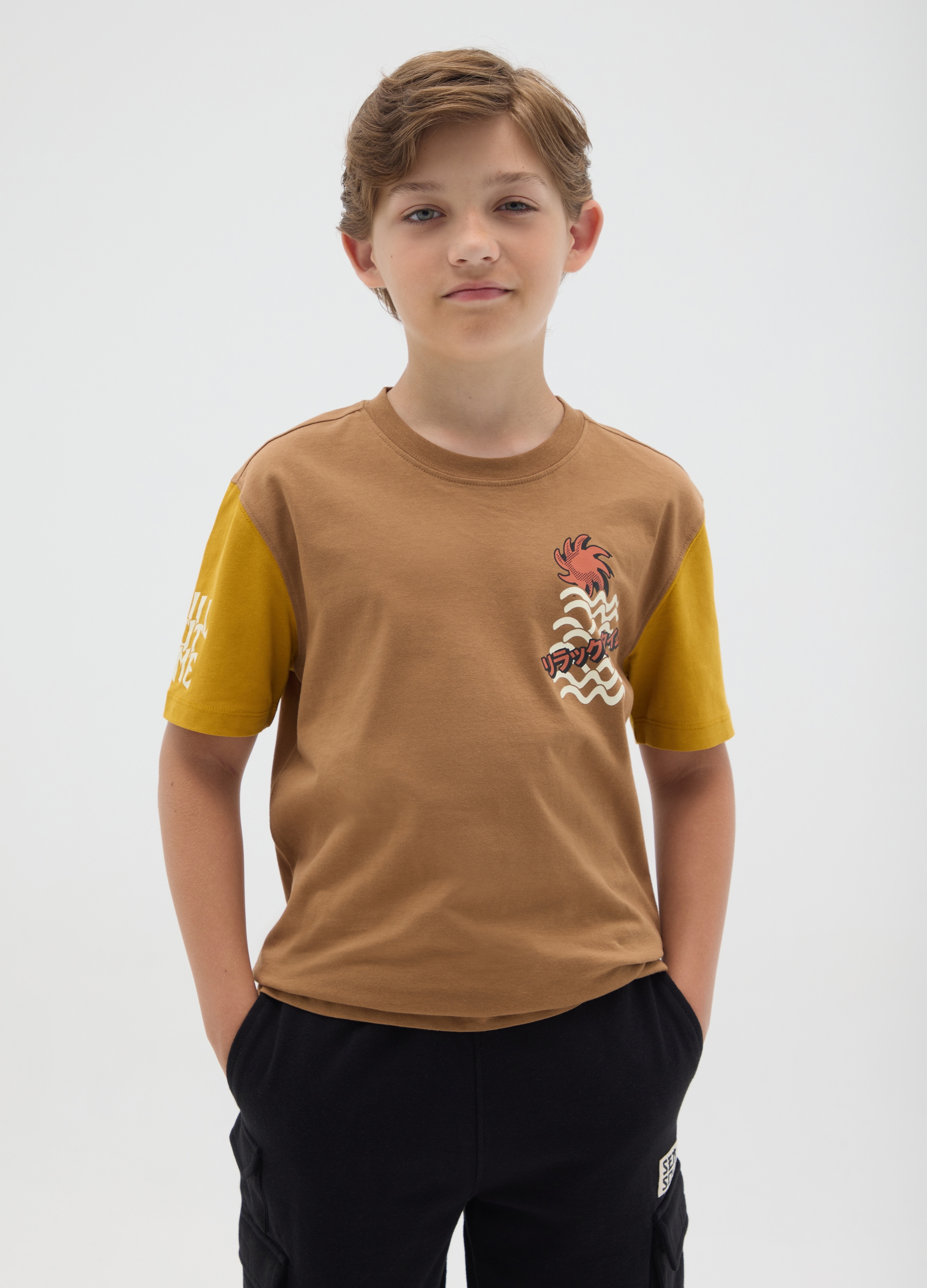 OVS, T-shirt Da Ragazzo In Puro Cotone Multicolor Regular Fit, Bambino, Multicolor, Taglia: 11-12