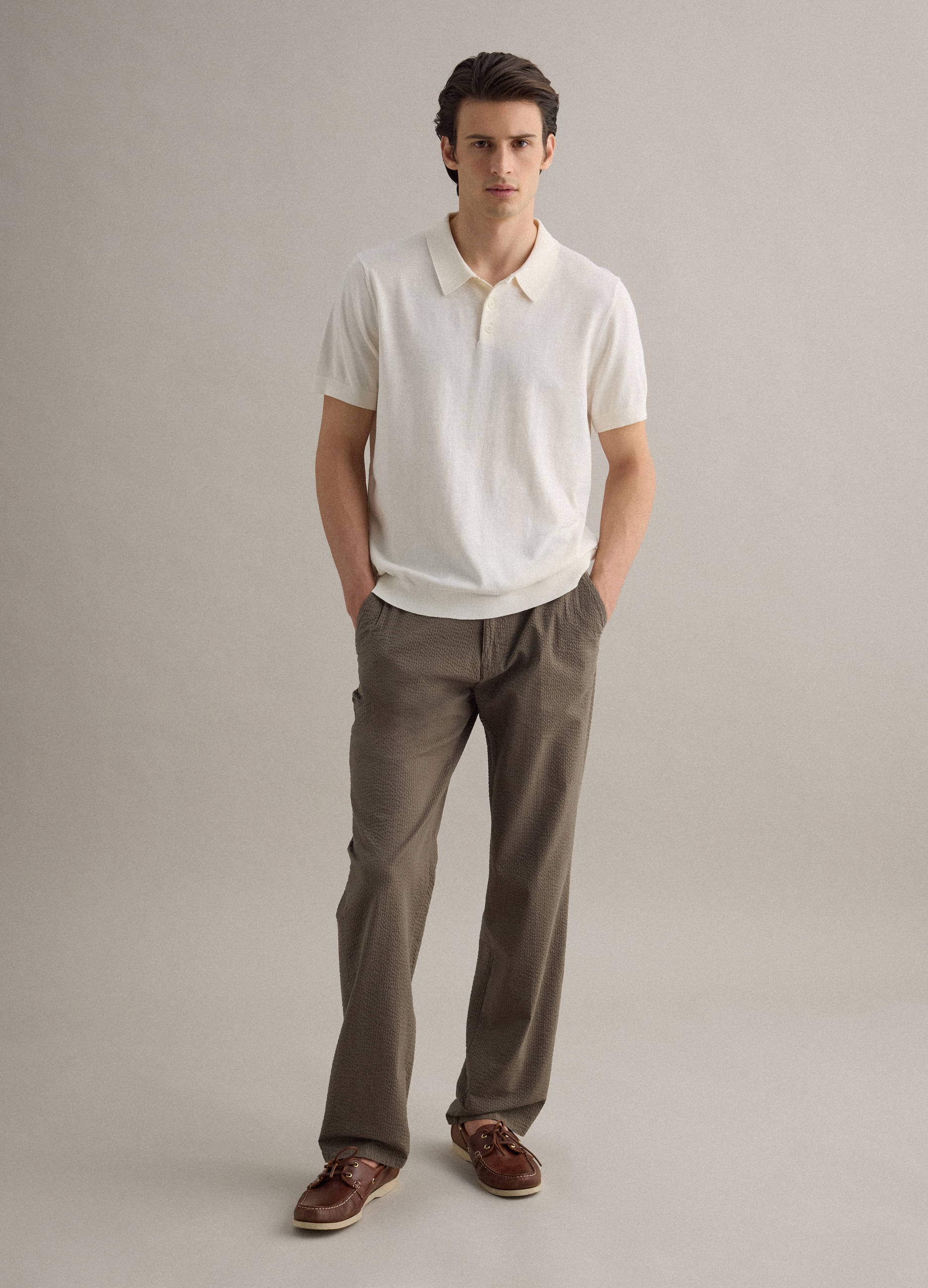 Piombo, Braune Stretch-baumwoll-chinohose Im Regular Fit, Mann, Marrone, Größe, L