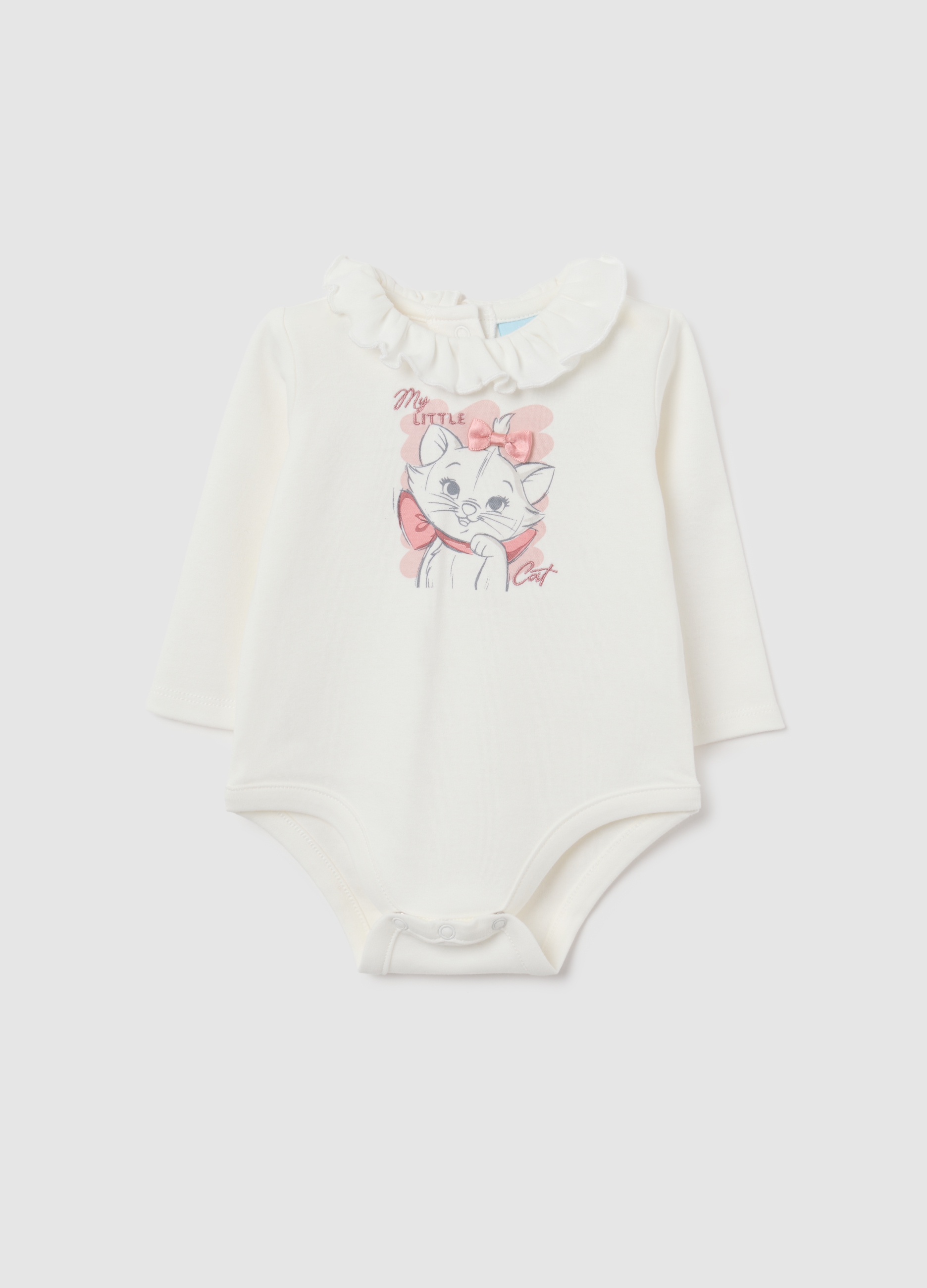 Body Blanco Para Bebé De Algodón Puro Con Cuello De Volantes, Bebé Niña, Blanco, Talla: 3-6