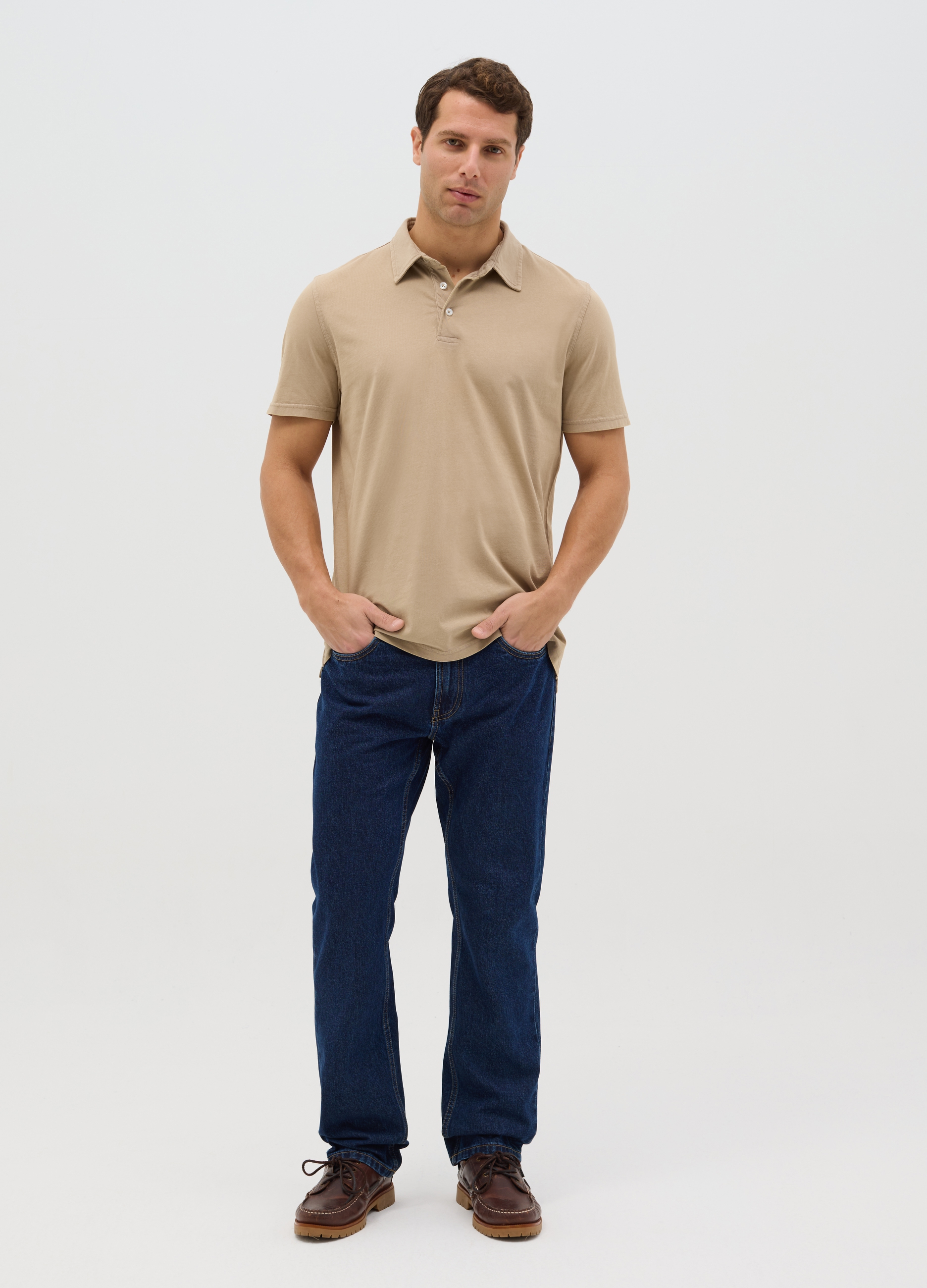 OVS , Polo Regular Fit In Jersey, Uomo, Beige, Taglia: L