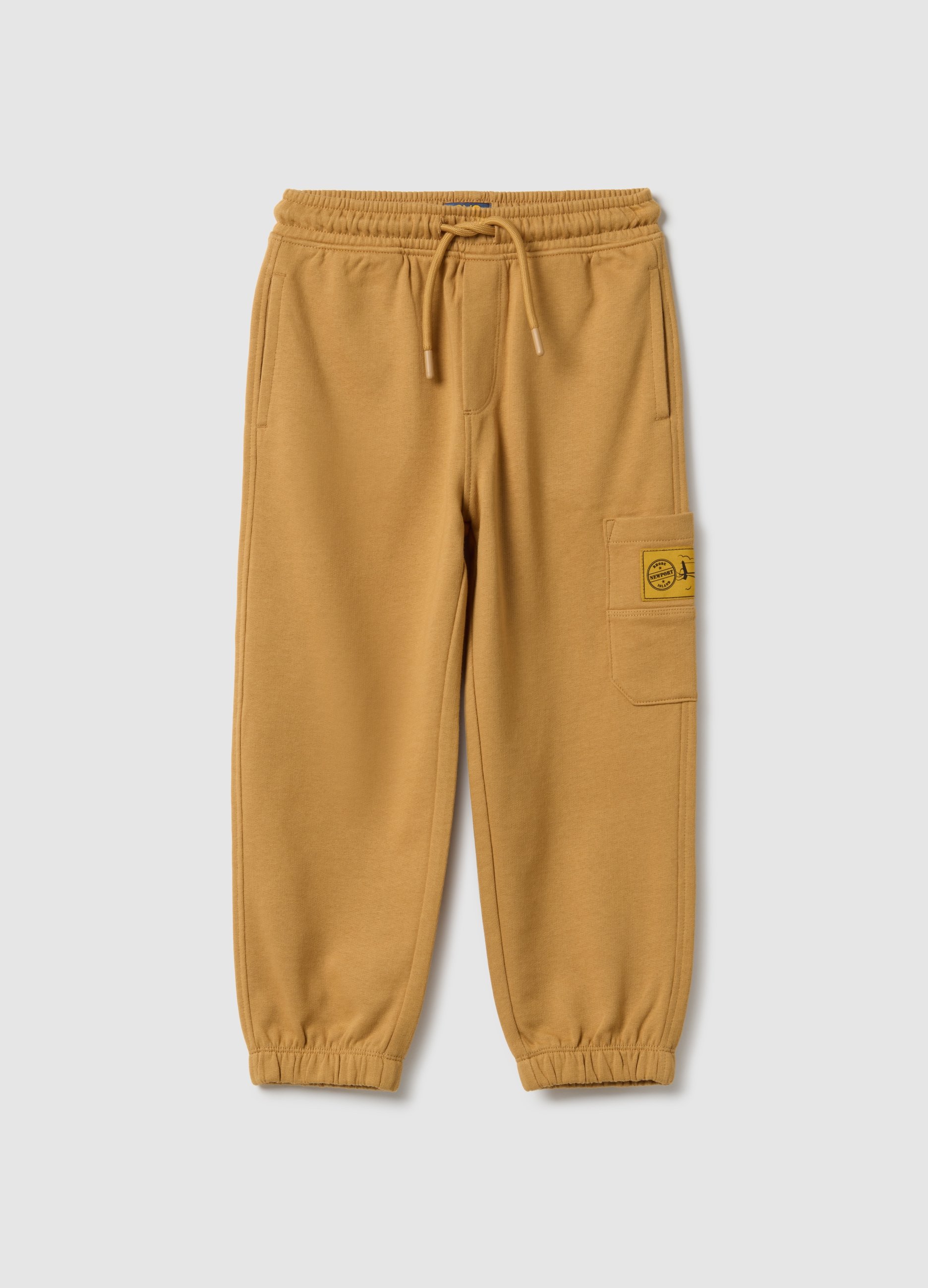 OVS KIDS, Pantalones Jogger Amarillos Para Niños En Algodón Puro Corte Regular, Niño, Amarillo ocre, Talla: 7-8