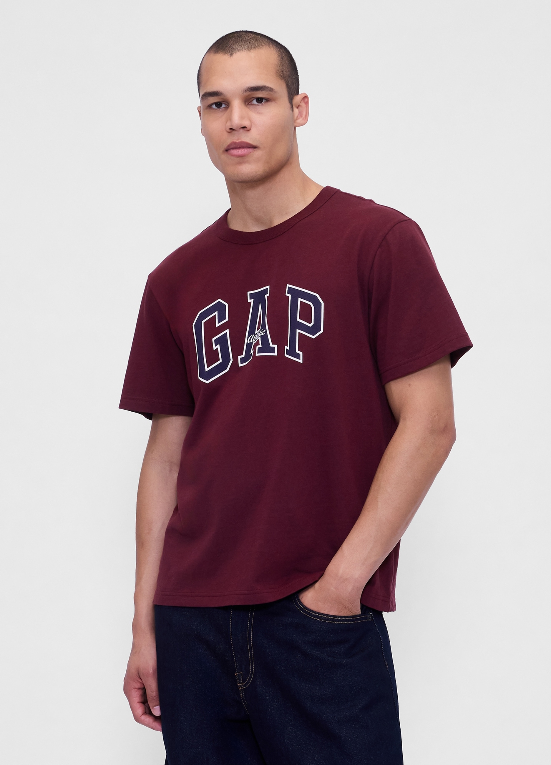 GAP, T-shirt In Cotone Con Logo Gap, Uomo, Rosso, Taglia: L