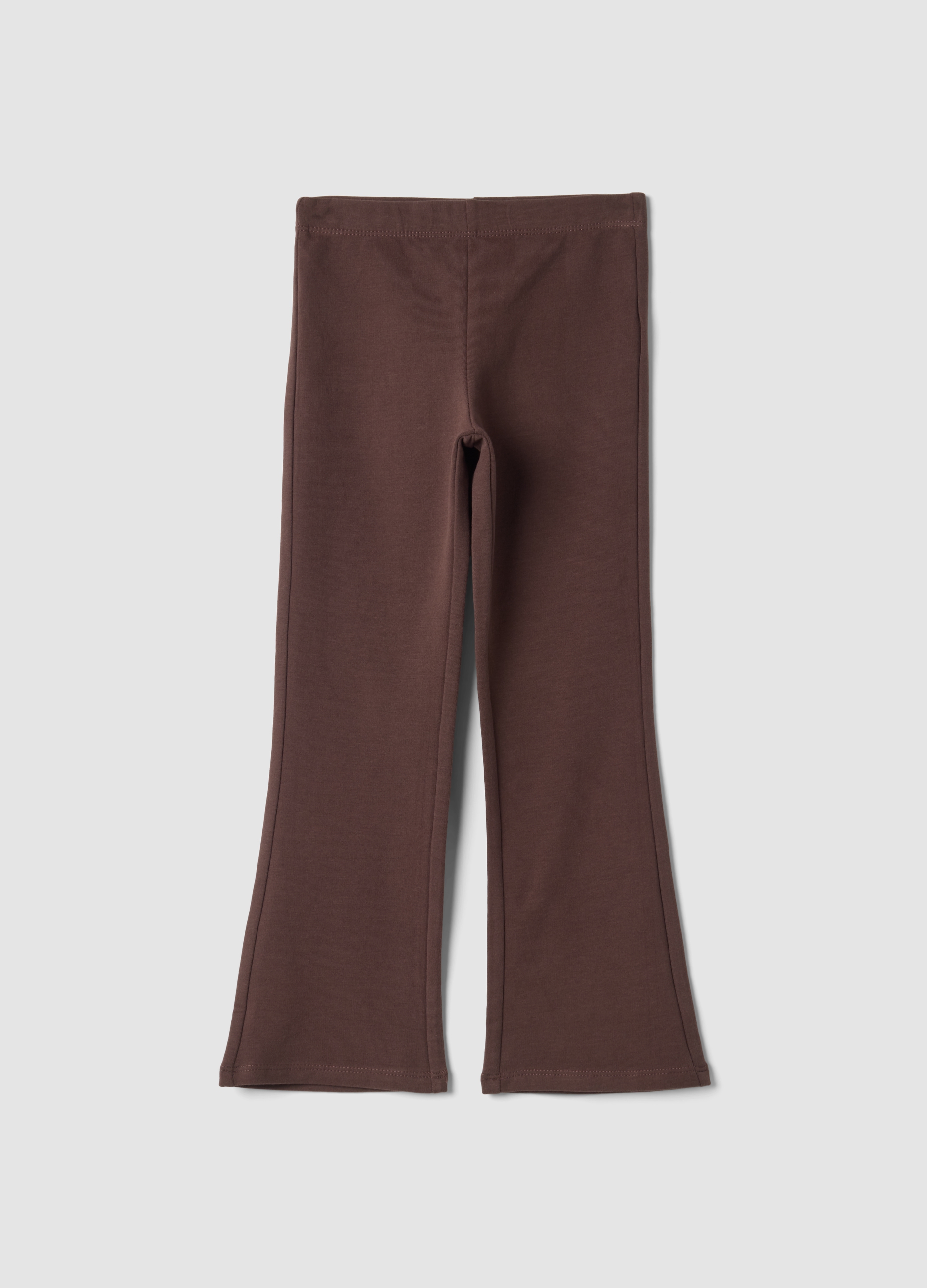 OVS KIDS, Leggings Marroni In Cotone Organico Elasticizzato Skinny Fit, Bambina, Marrone, Taglia: 3-4