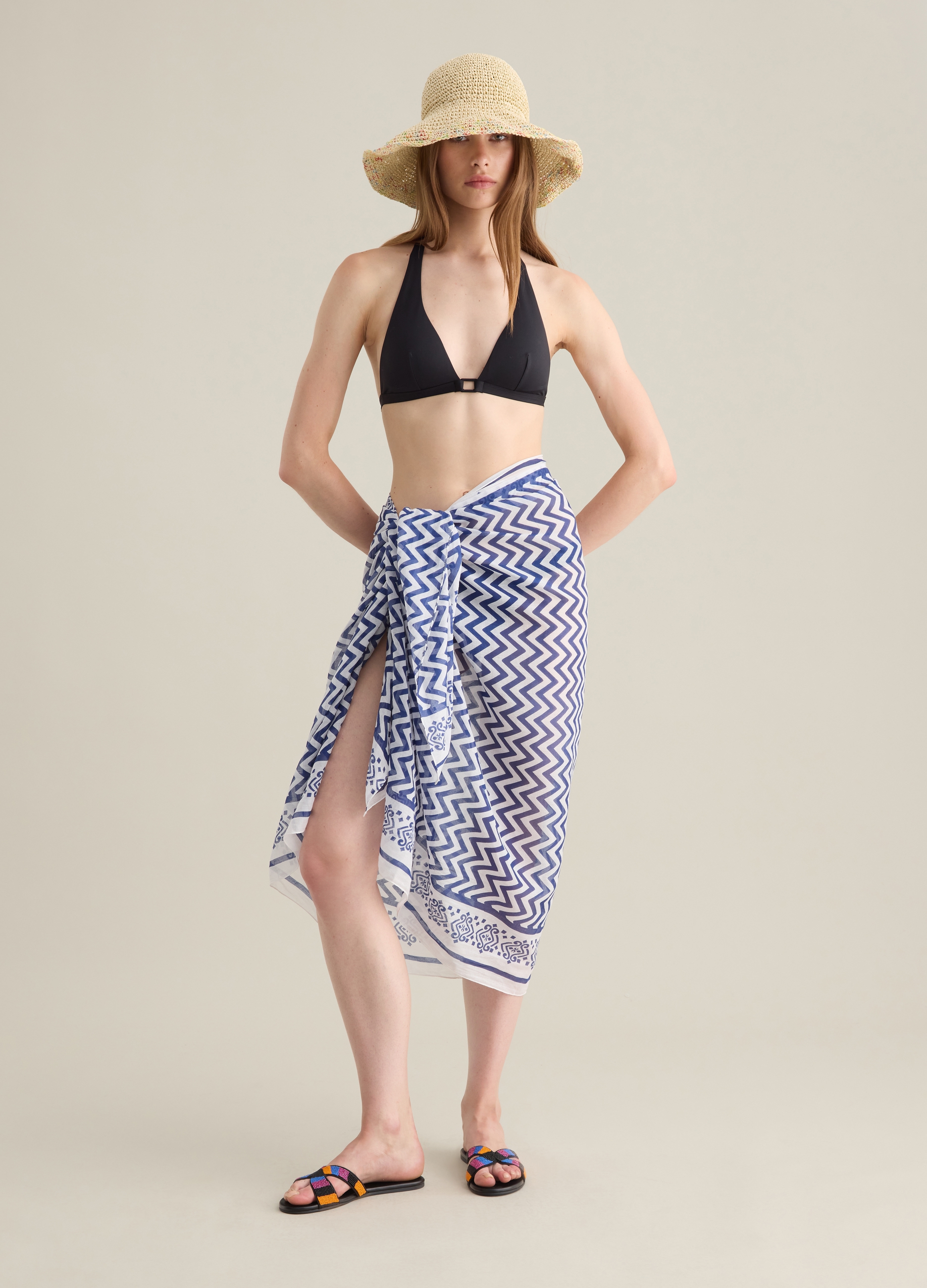 PIOMBO, Foulard Da Donna In Puro Cotone Multicolor, Multicolor, Taglia: ONE SIZE