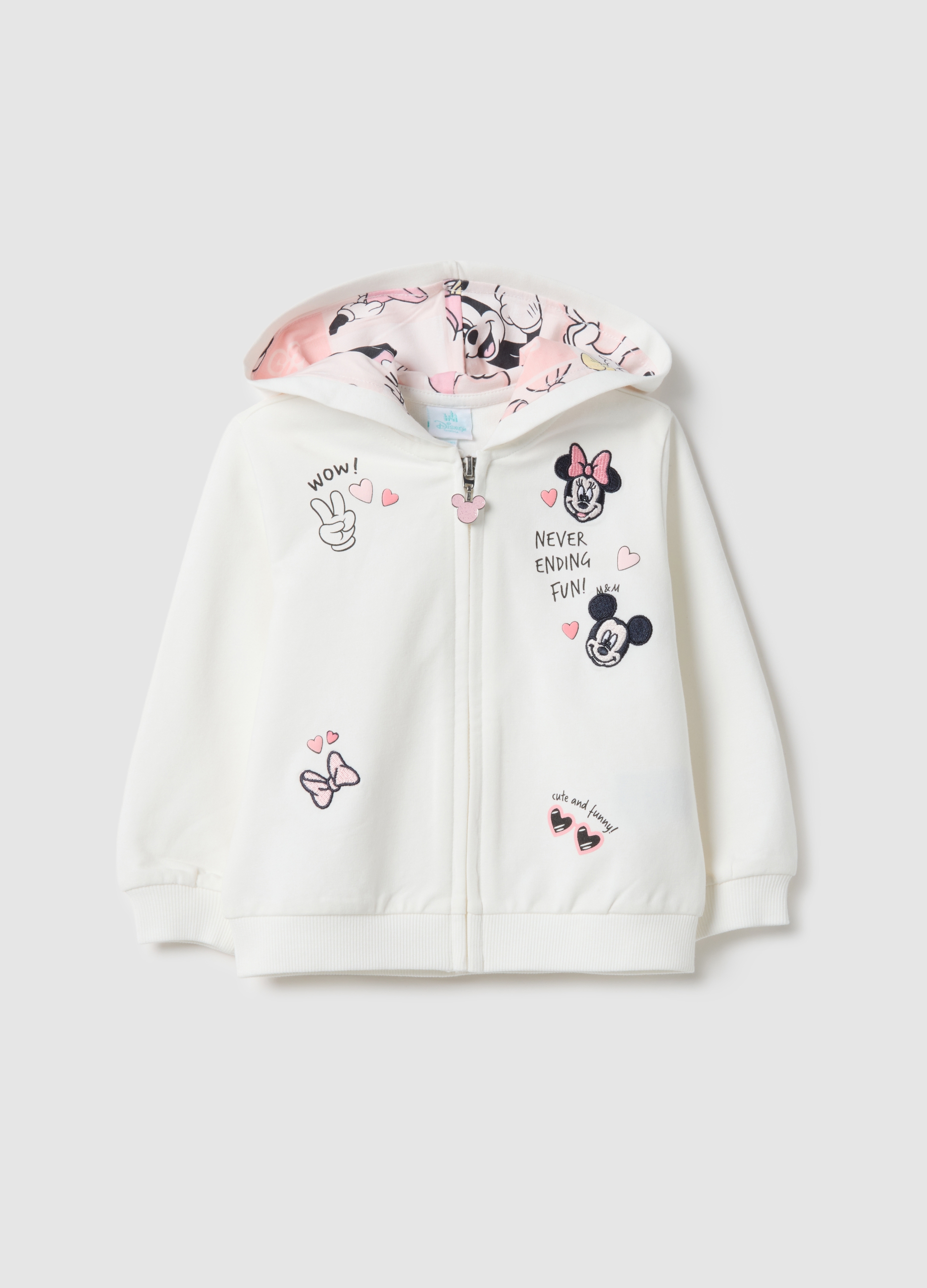 FAGOTTINO, Felpa Bianca Con Cappuccio Da Bimba In Misto Cotone Regular Fit, Bambina, Bianco, Taglia: 9-12