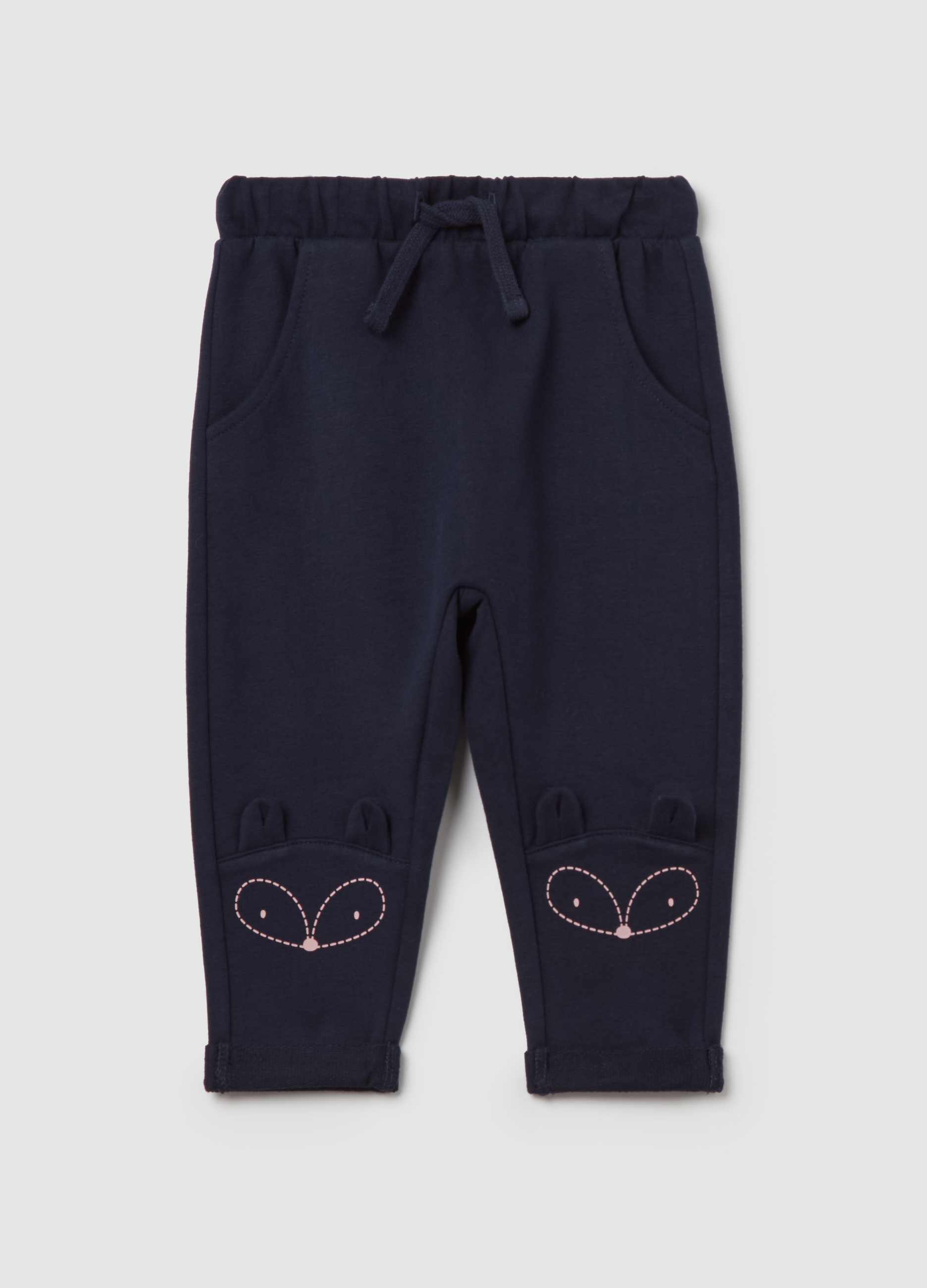 FAGOTTINO, Joggers Con Cordón De Ajuste Y Estampado, Niña, Azul oscuro, Talla: 12-18