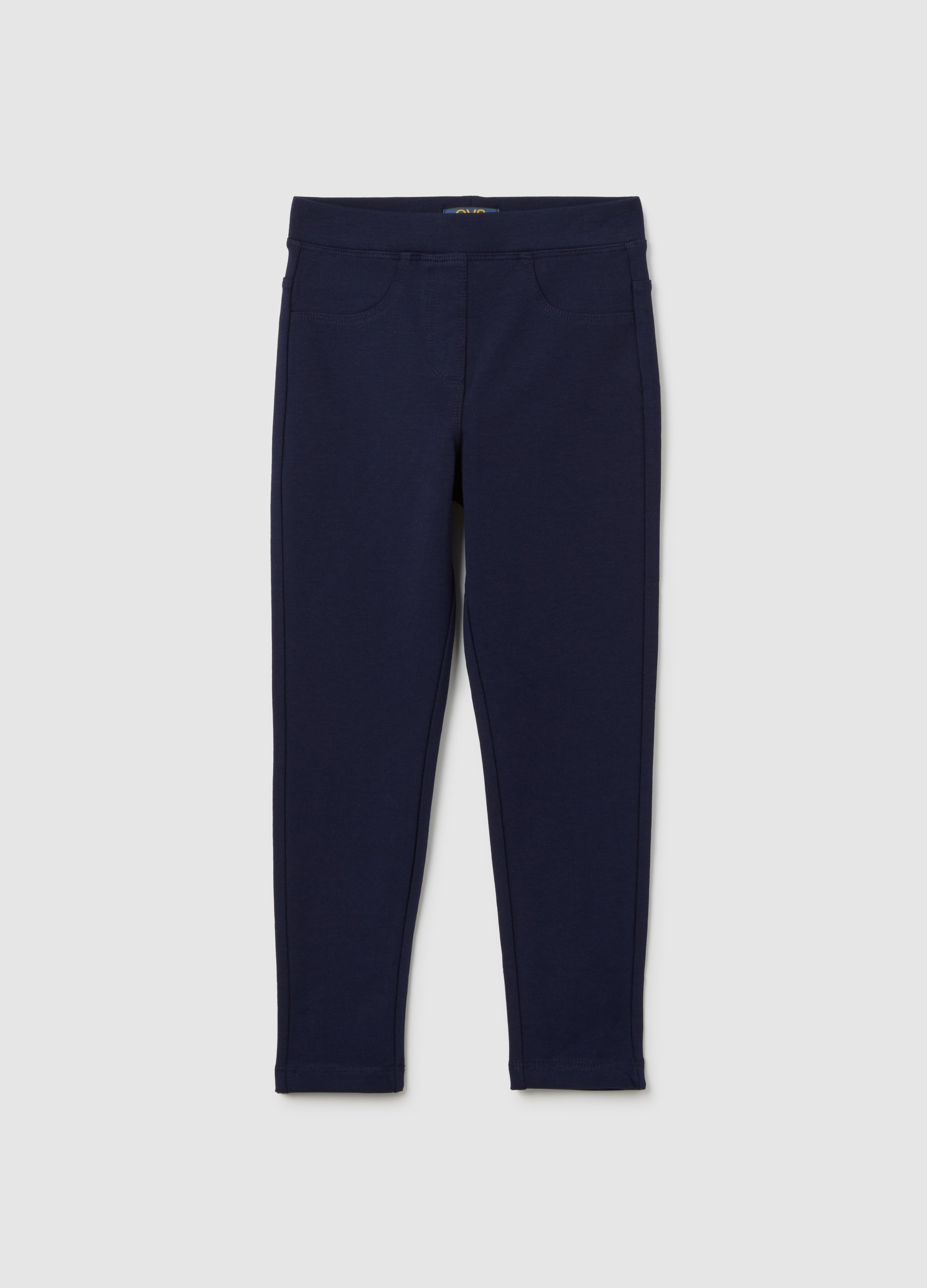 OVS, Slim Fit Baumwoll-leggings In Blau Für Mädchen, Mädchen, Dunkelblau, Größe: 3-4