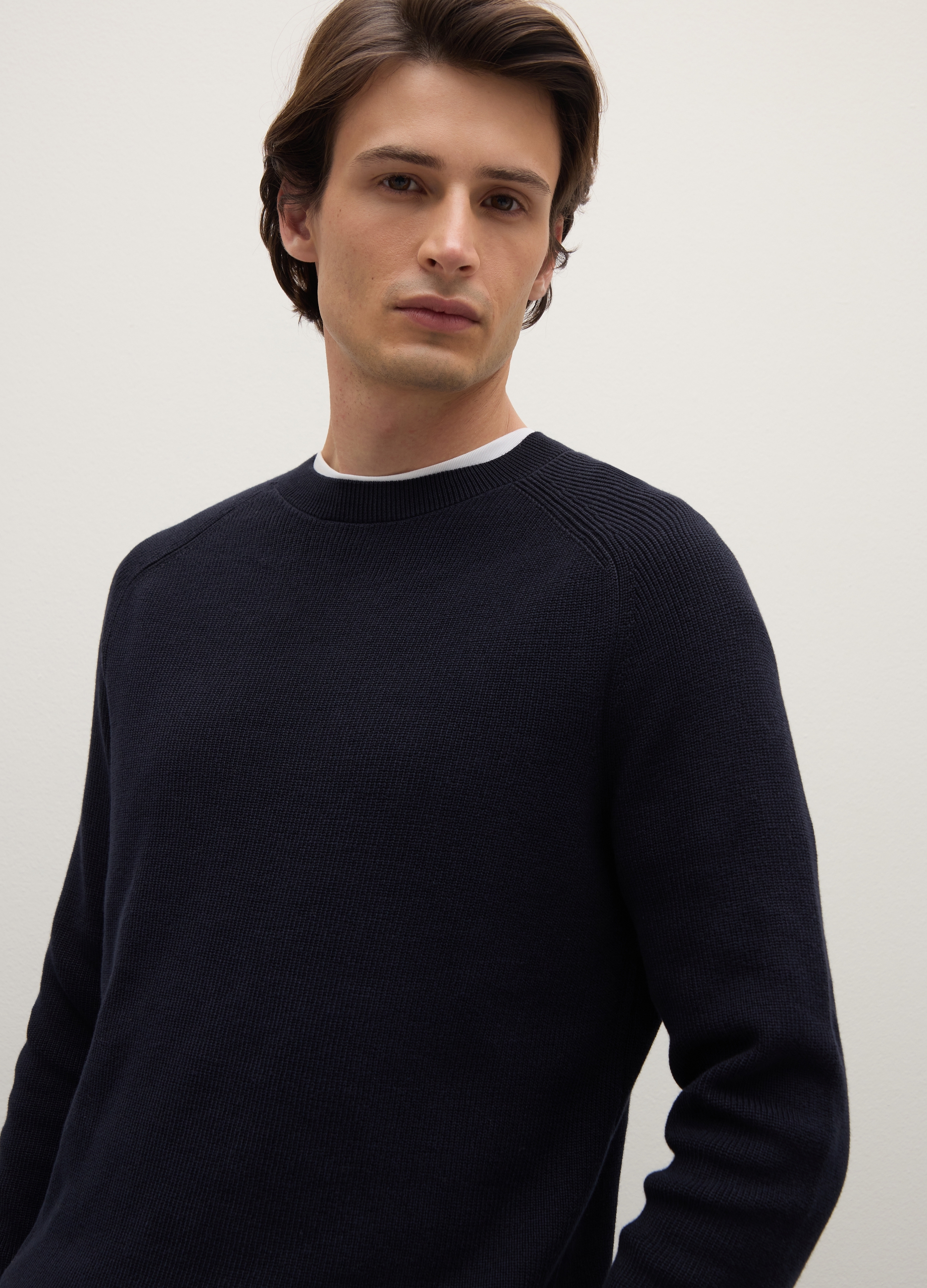 Piombo Contemporary, Jersey Negro De Algodón, Hombre, Azul marino, Talla: XL