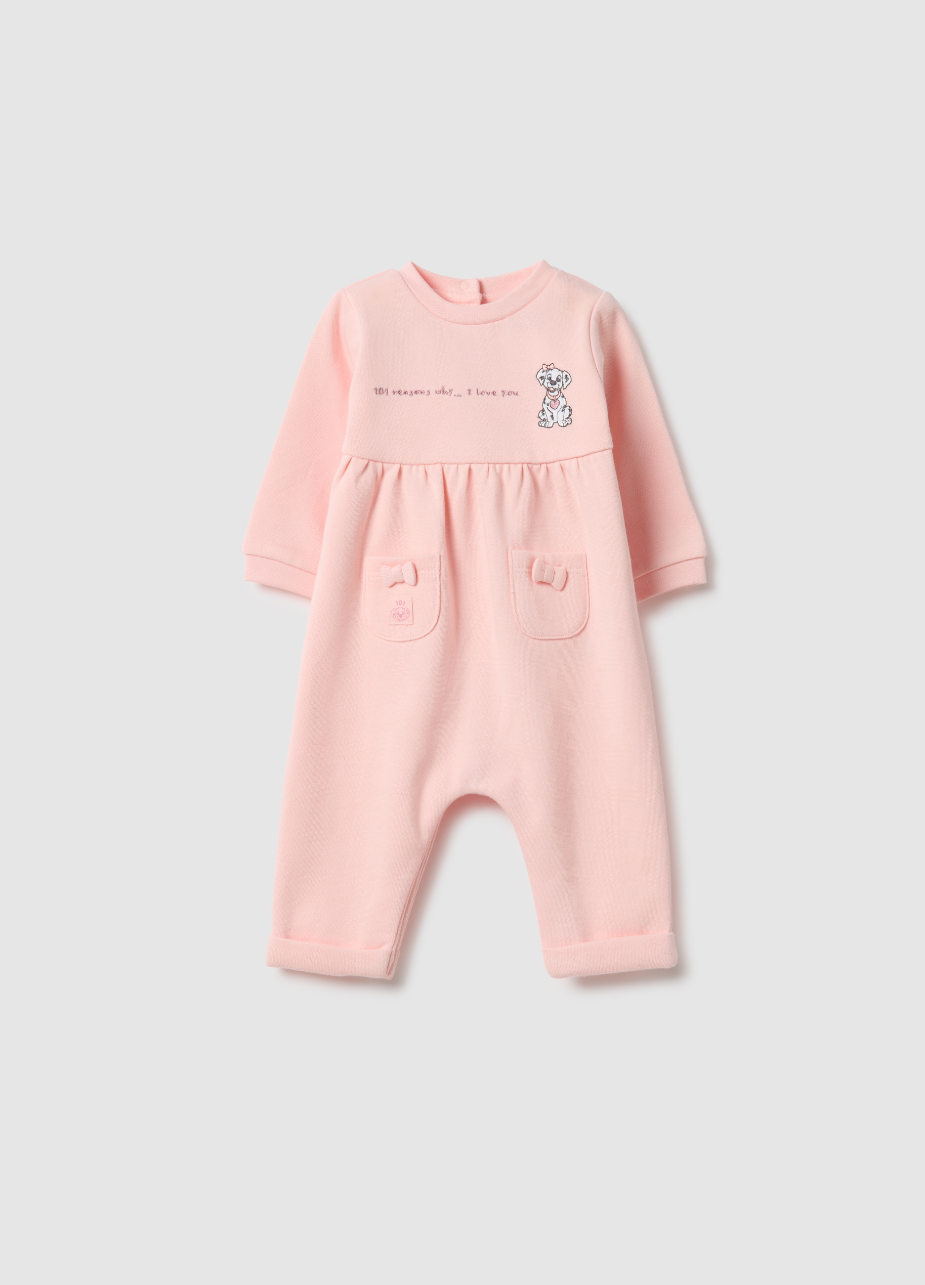 FAGOTTINO, Tutina Rosa Da Neonata In Puro Cotone Con Dettagli Ricamati, Rosa, Taglia: 1-3