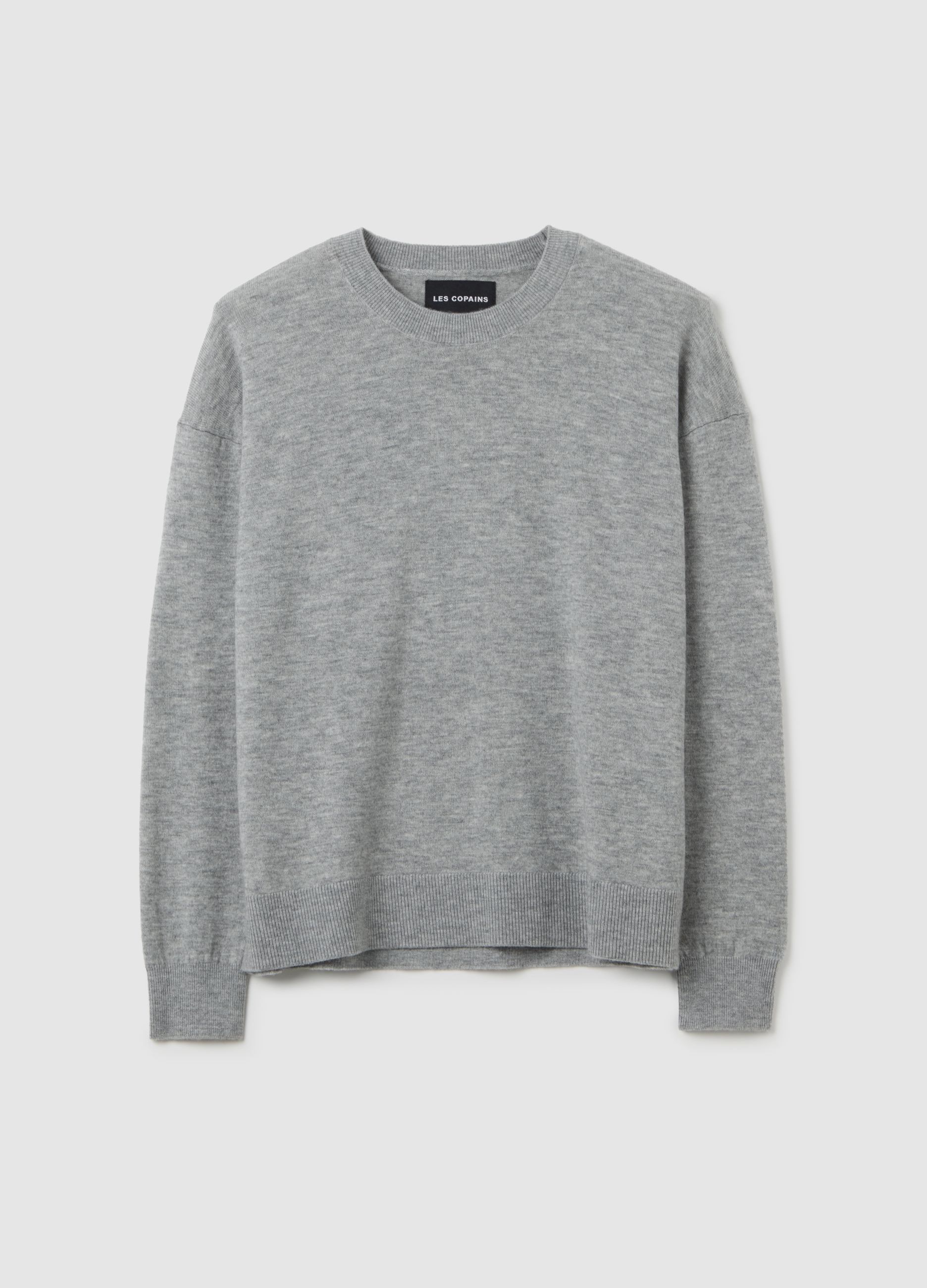 OVS, Jersey De Lana Pura Gris Ajuste Regular, Mujer, Gris jaspeado, Talla: 40