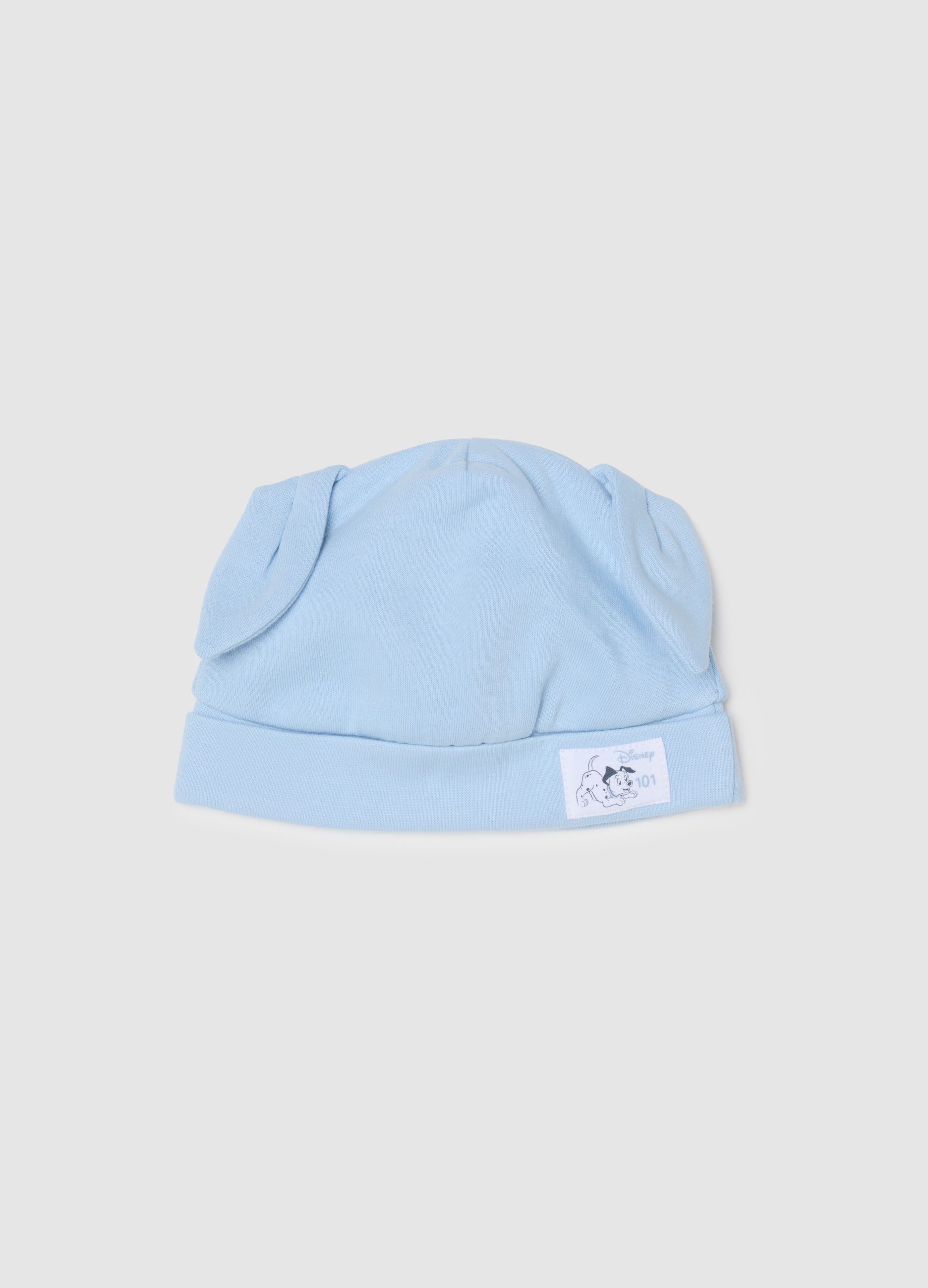 FAGOTTINO, Cappello Azzurro Da Neonato In Puro Cotone Con Orecchie, Azzurro, Taglia: ONE SIZE