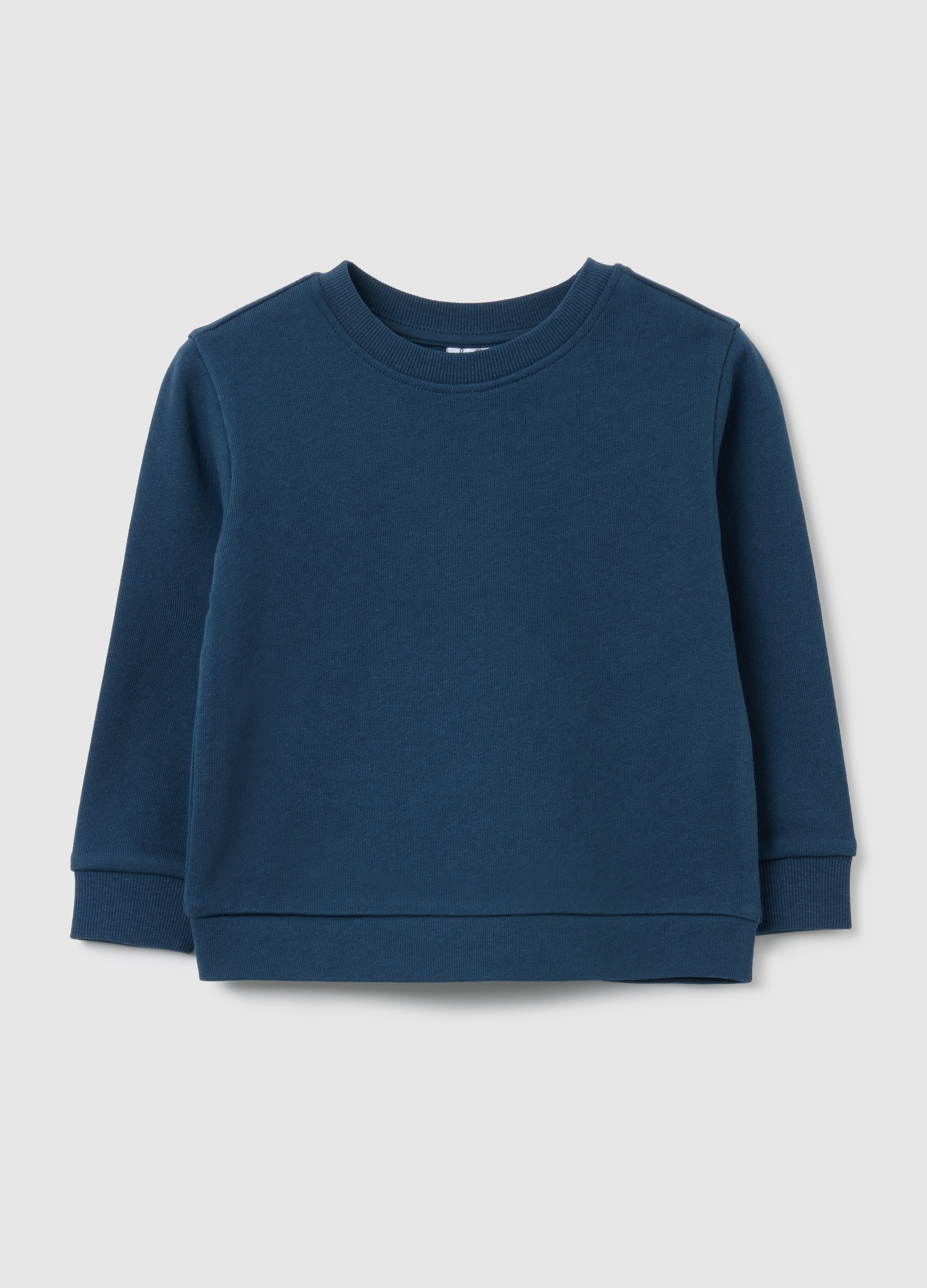 Sudadera Azul De Algodón Para Niños Con Ajuste Regular, Niño, Azul oscuro, Talla: 9-12