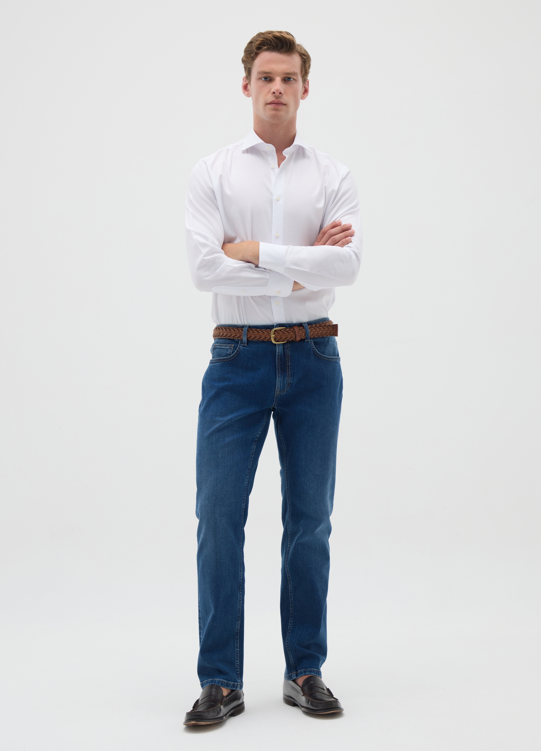 Vaqueros De Hombre Regular Fit En Denim Azul, Hombre, Azul, Talla: 56