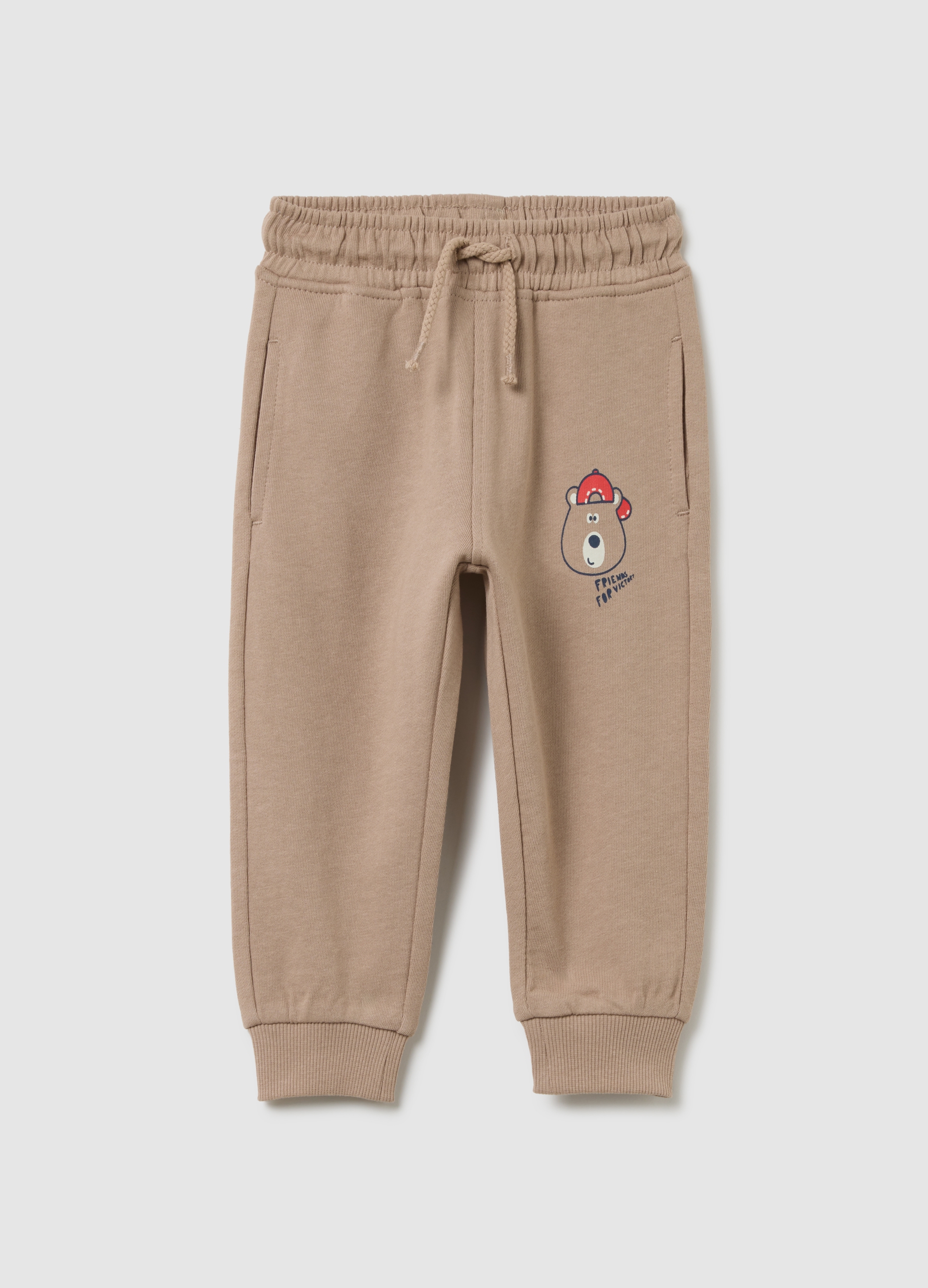 FAGOTTINO, Pantaloni Da Bambino In Puro Cotone Beige Regular Fit, Beige, Taglia: 9-12