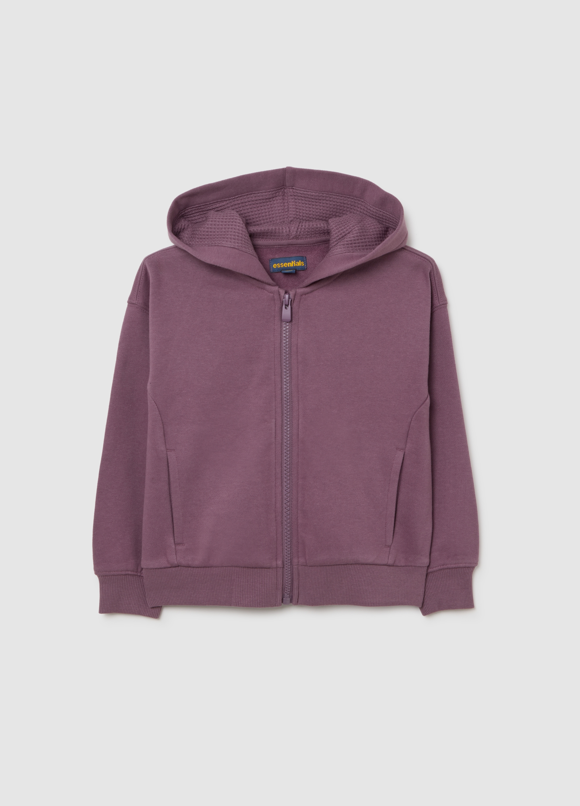 OVS KIDS, Sudadera Con Capucha Morada Para Niña En Algodón Puro Corte Regular Con Cremallera, Niña, Malva, Talla: 6-7