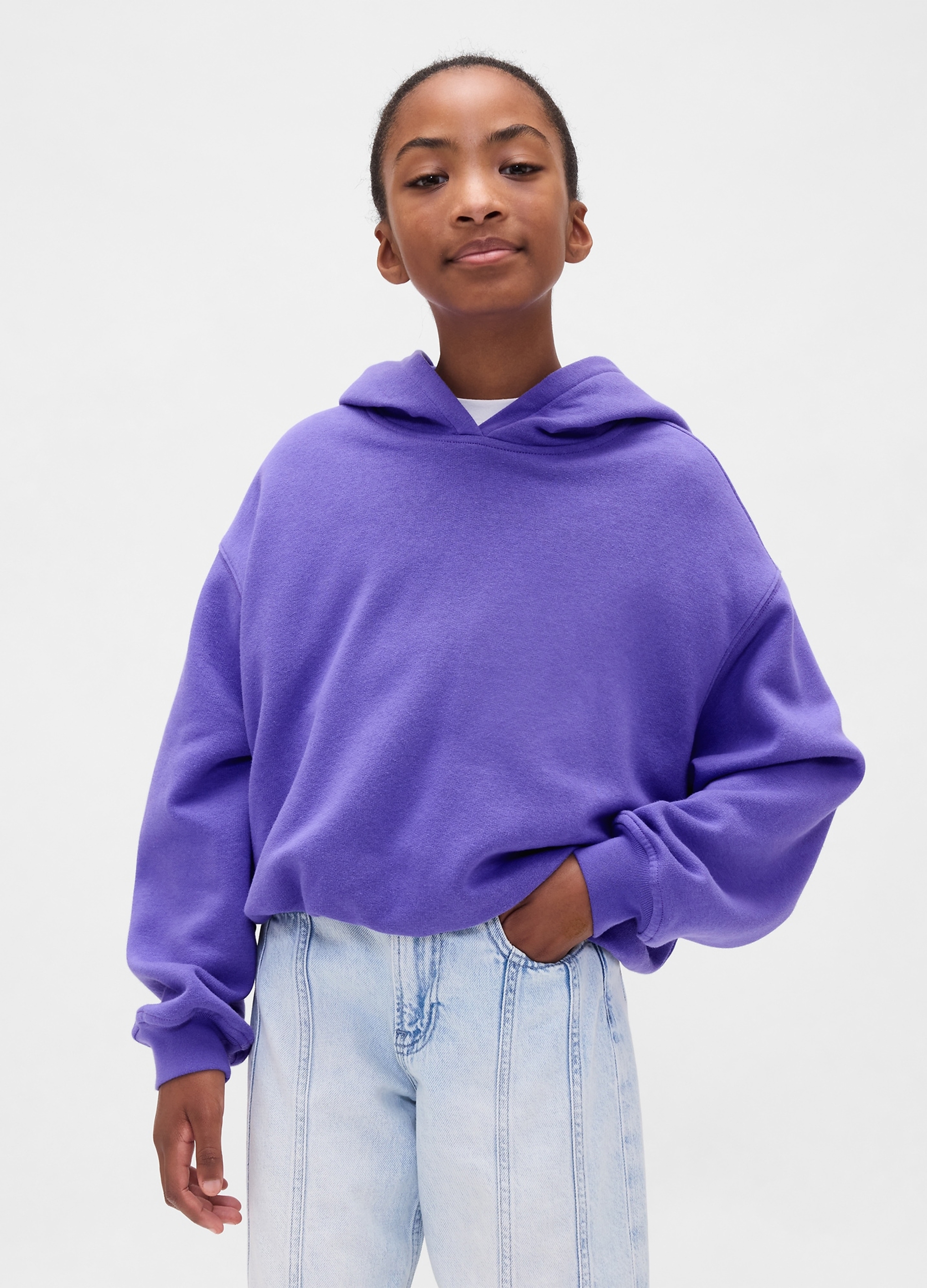 GAP KIDS, Felpa Con Cappuccio, Bambina, Viola, Taglia: L