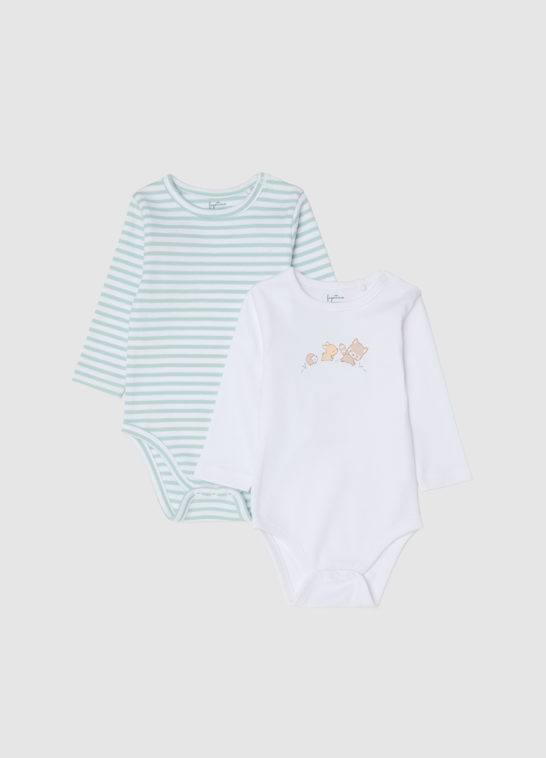 FAGOTTINO, Bipack Body Da Neonato In Puro Cotone Multicolor, Multicolor, Taglia: 3-6