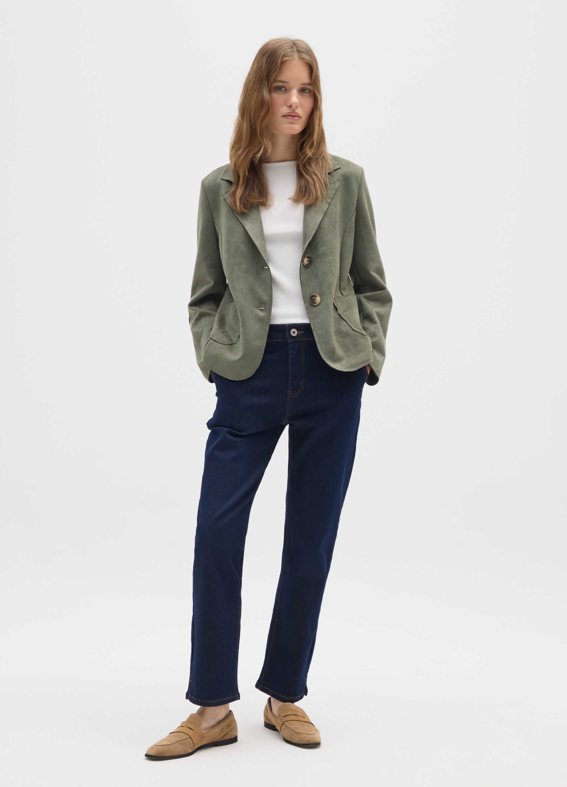 HYBRID, Giacca Beige Regular Fit, Donna, Beige, Taglia: S