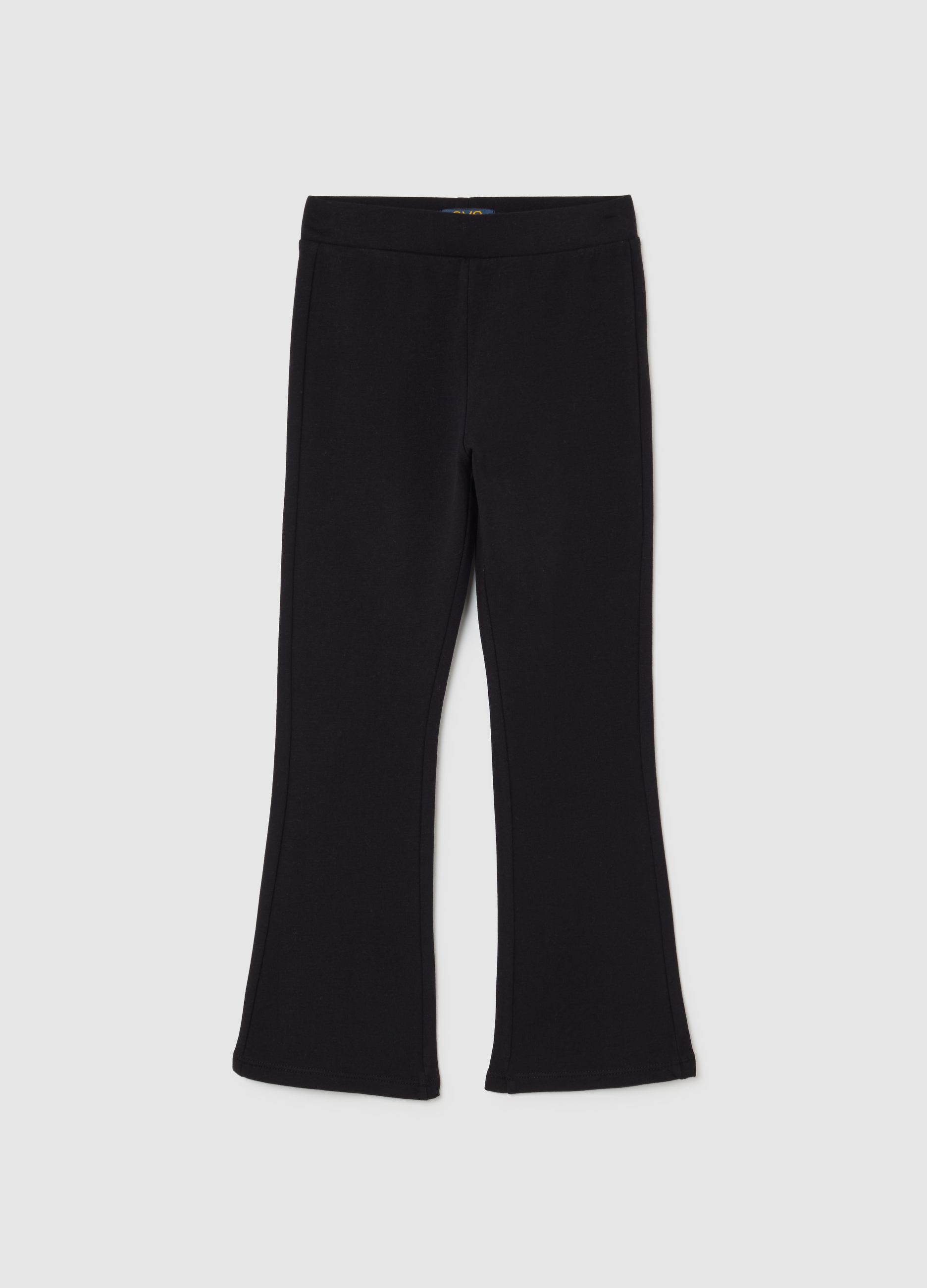 OVS KIDS, Leggings Flare Da Bambina In Cotone Elasticizzato Neri, Niña, Gunmetal, Talla: 9-10