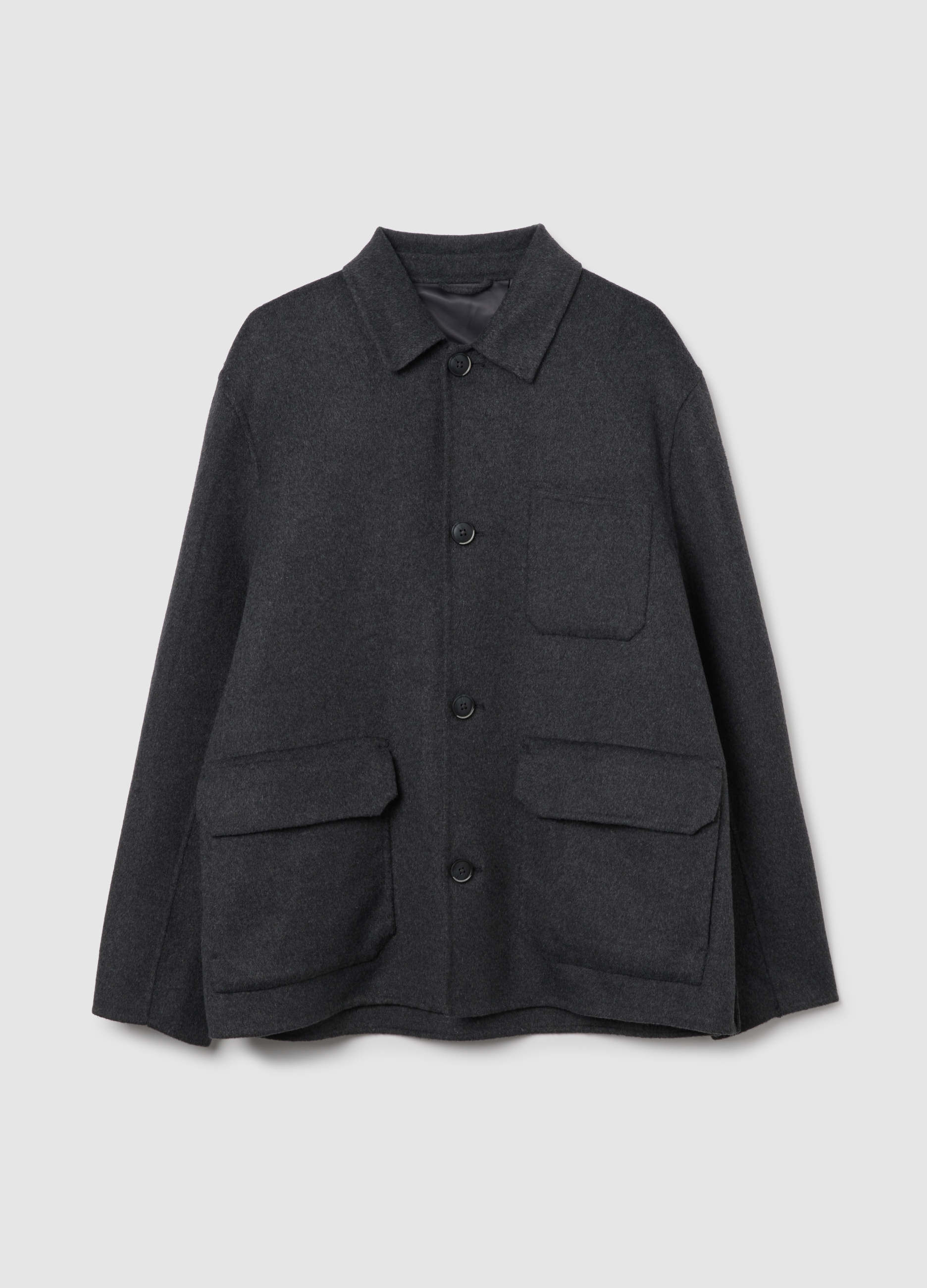 Piombo Contemporary, Blazer Gris Con Botones De Ajuste Regular, Hombre, Gris jaspeado, Talla: 48