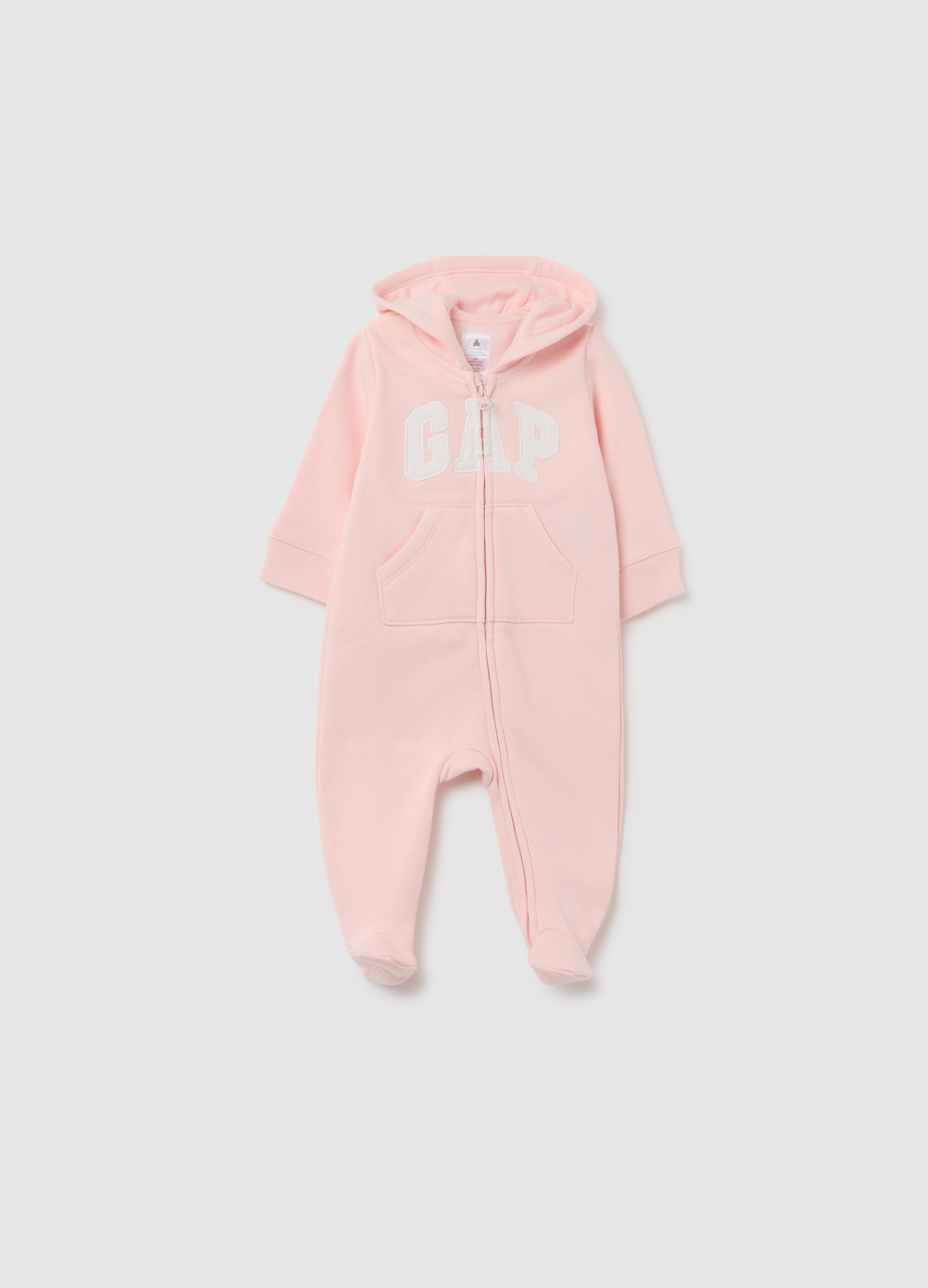 GAP KIDS, Tutina Intera Con Piedini E Cappuccio, Unisex, Rosa, Taglia: 0-3M/46-58