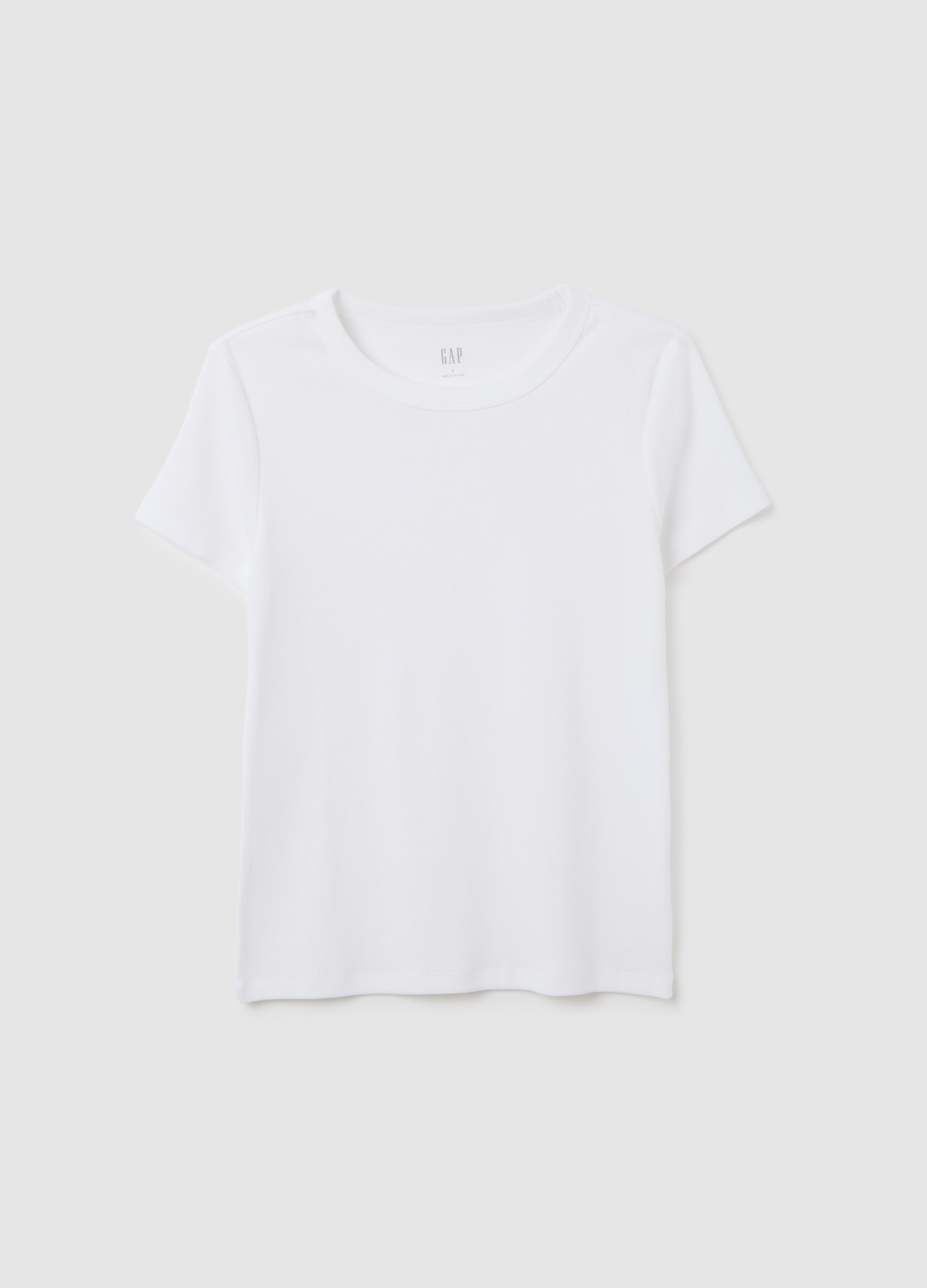 GAP, T-shirt Elasticizzata, Donna, Bianco, Taglia: S