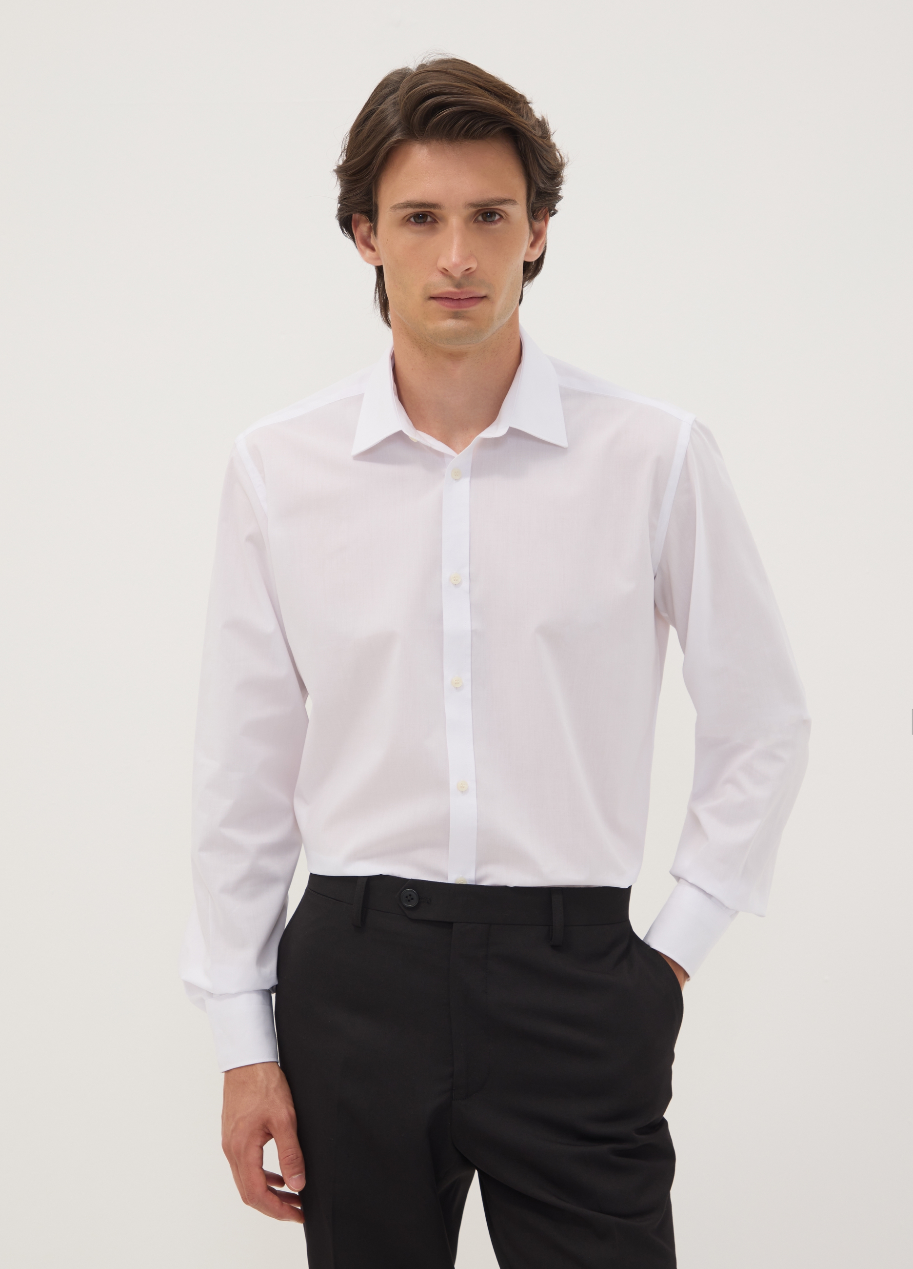 OVS, Camicia Bianca Slim Fit Con Colletto Classico Easy Iron, Uomo, Bianco, Taglia: 38