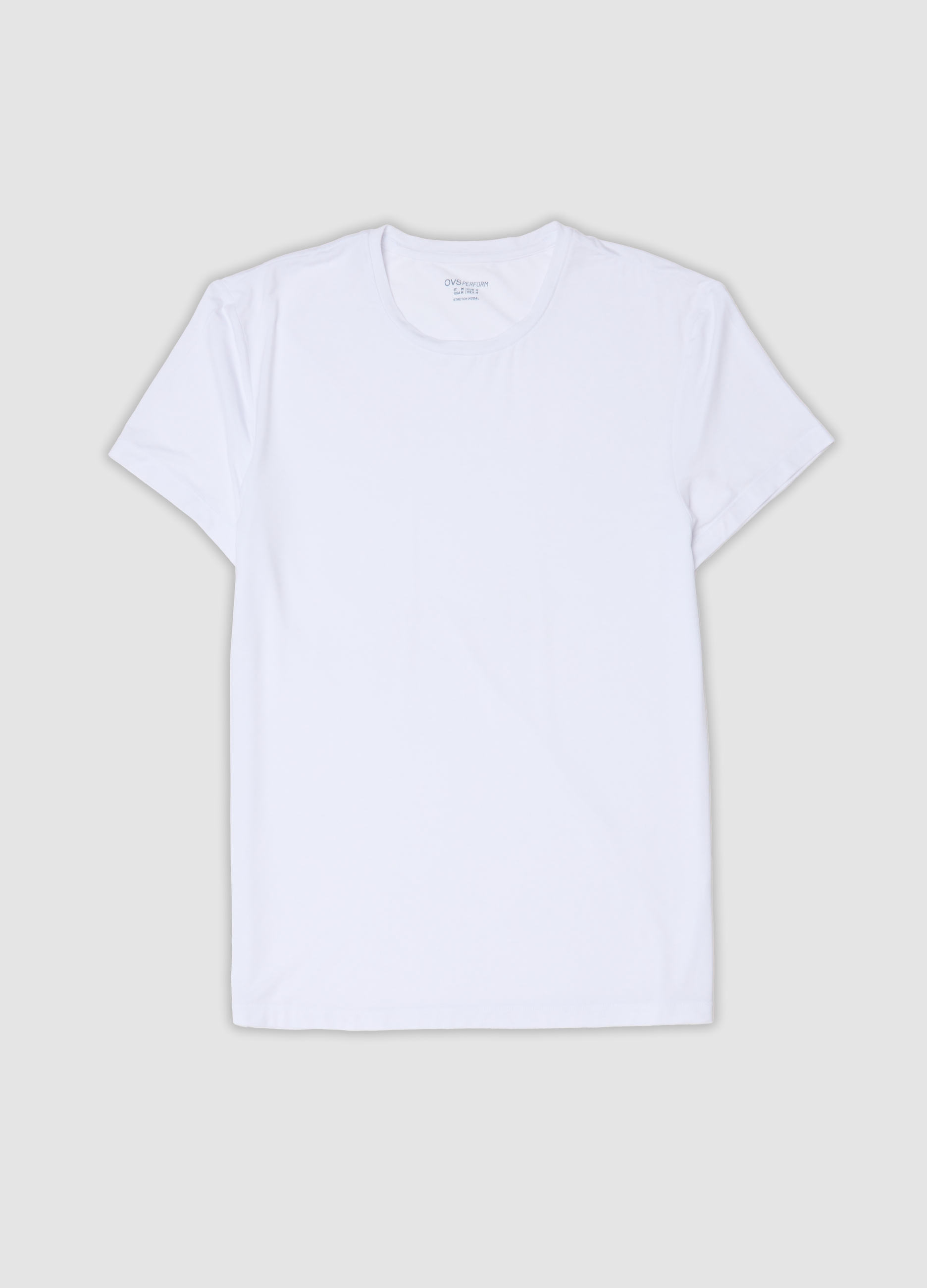 OVS, T-shirt Bianca In Modal Elasticizzato Girocollo, Uomo, Bianco, Taglia: S
