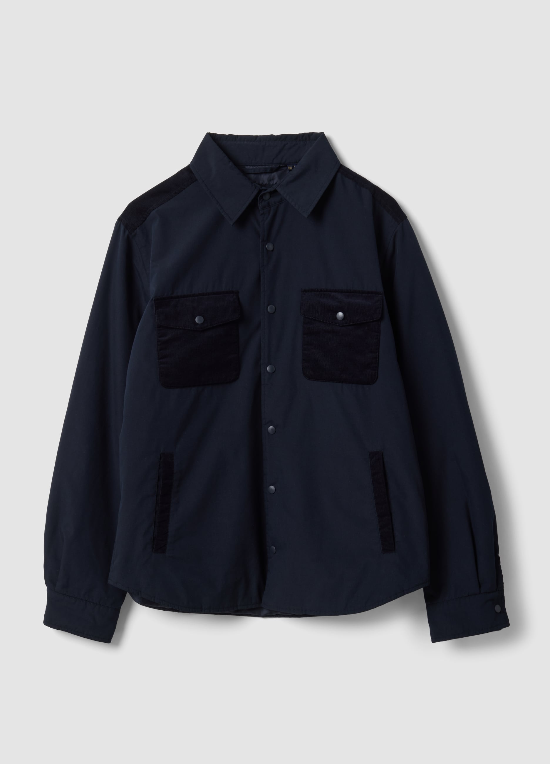 PIOMBO, Shacket Blu Regular Fit Con Tasche Applicate, Uomo, Blu, Taglia: M