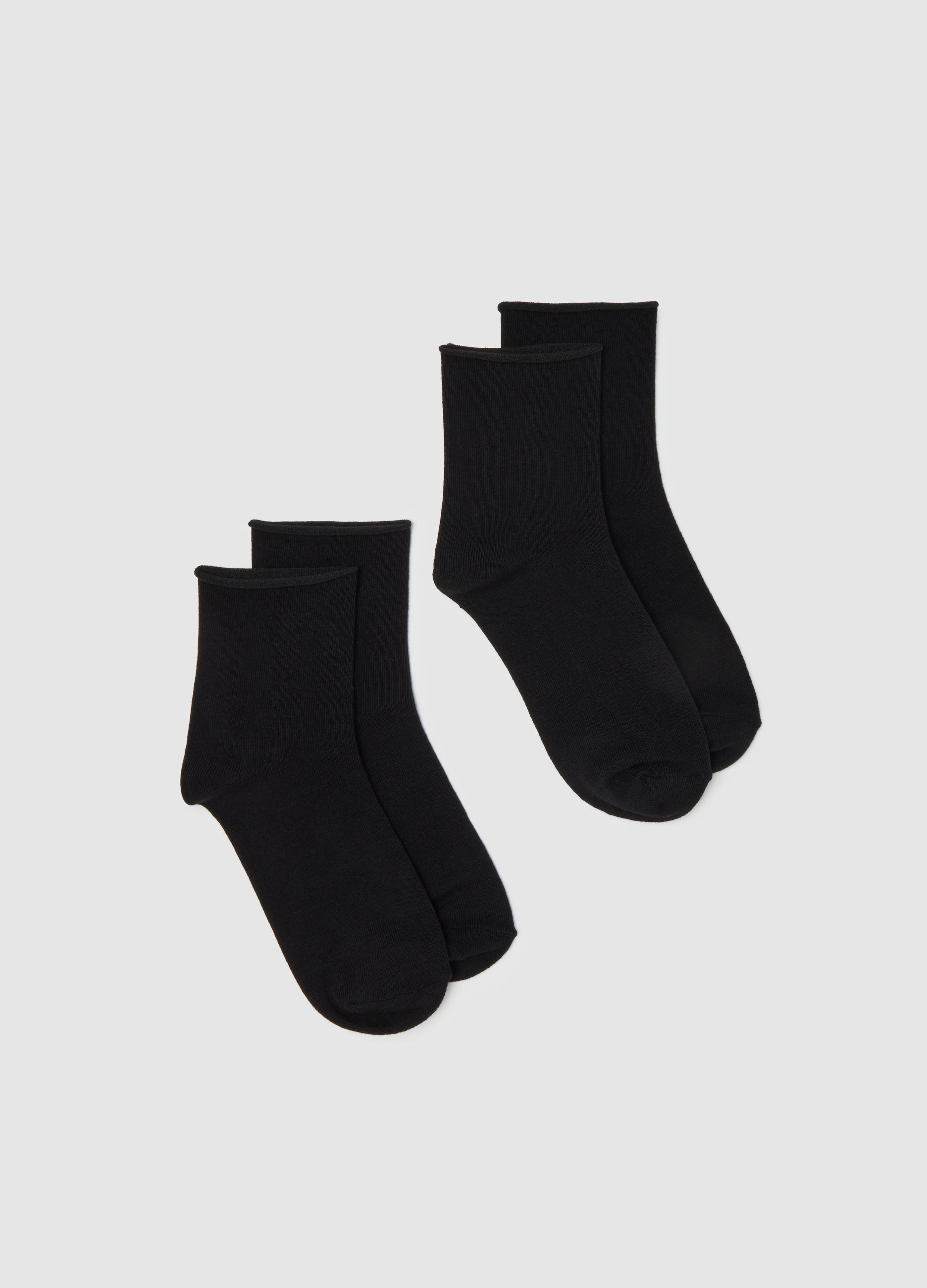 Calcetines Negros Elásticos, Mujer, Negro, Talla: 36-38
