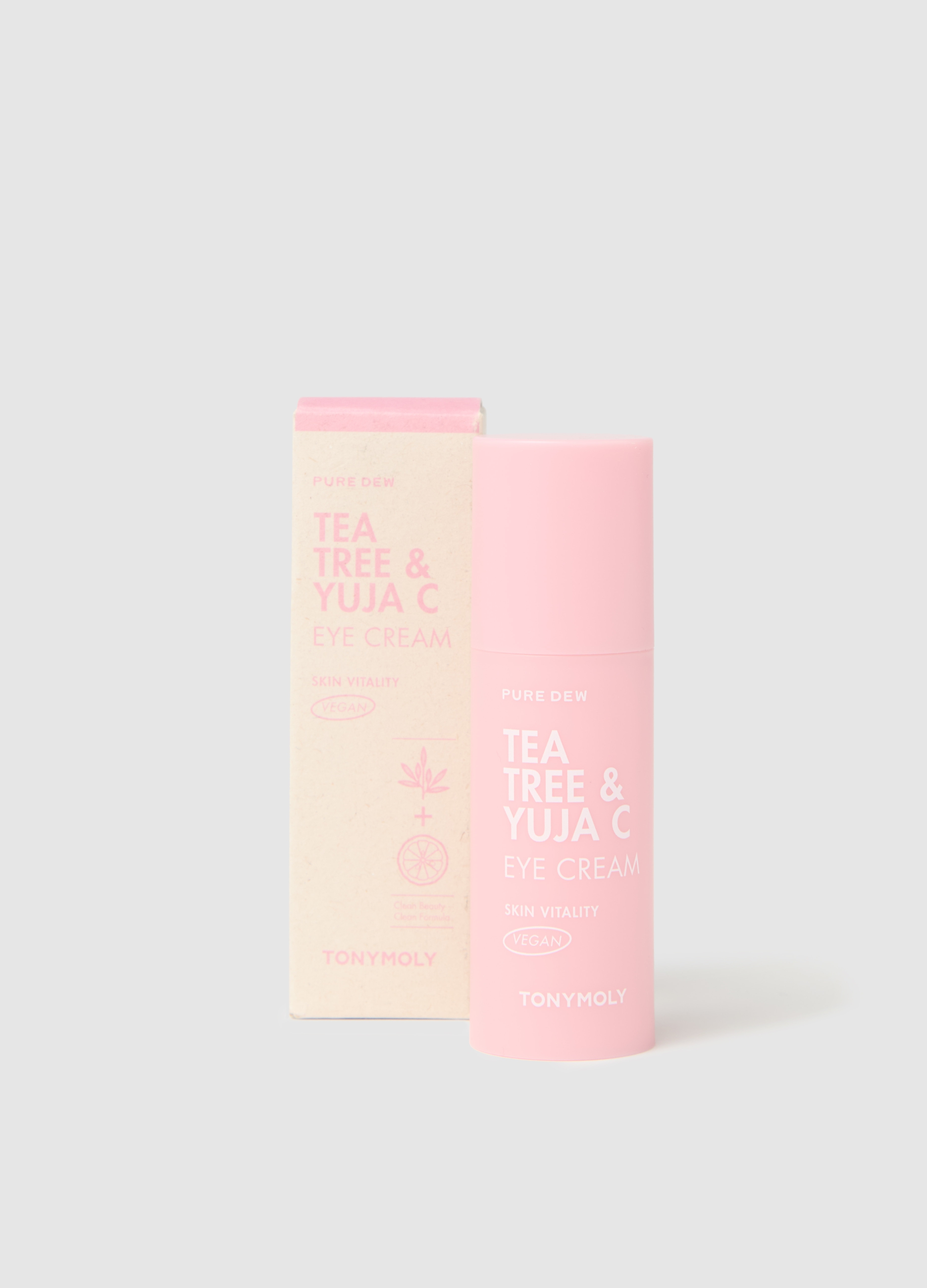TONY MOLY, Pure Dew Tea Tree & Yuja C Vitality Eye Cream - Skincare Coreana, Unisex, Bianco, Taglia: FASUL