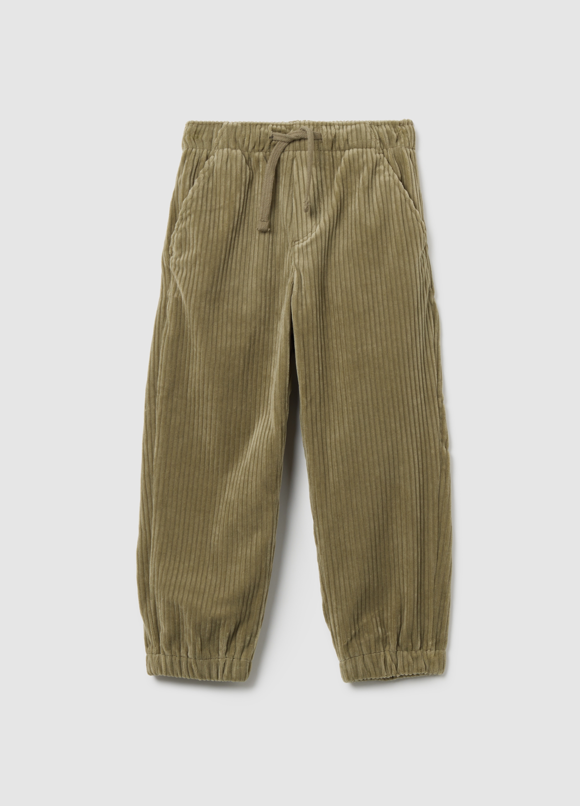 OVS KIDS, Pantalones De Terciopelo Verde Para Niños Corte Regular, Niño, Verde oscuro, Talla: 8-9
