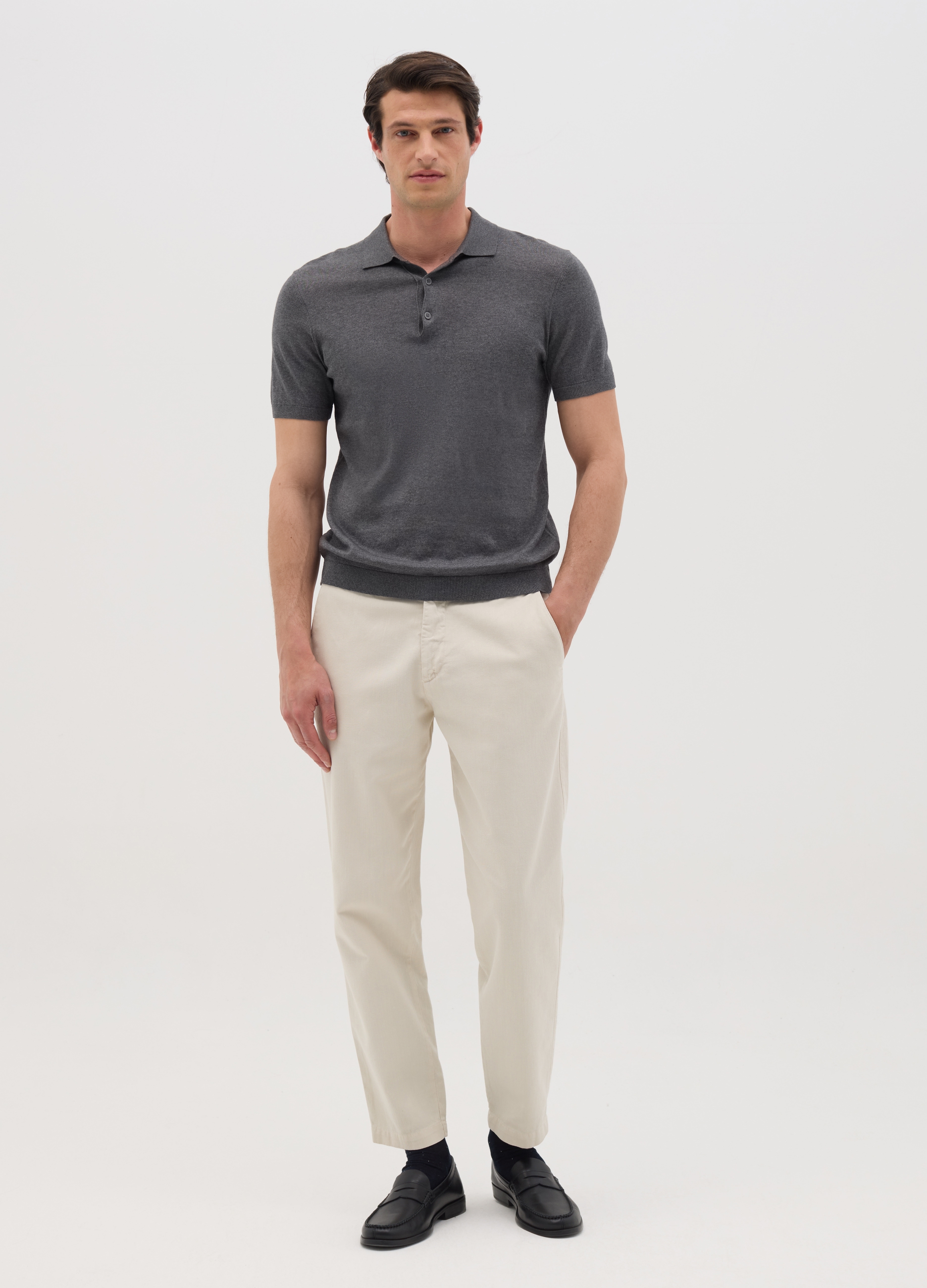 OVS, Pantalones Chinos Beige De Algodón Ovs, Hombre, Marrón crudo, Talla: 52