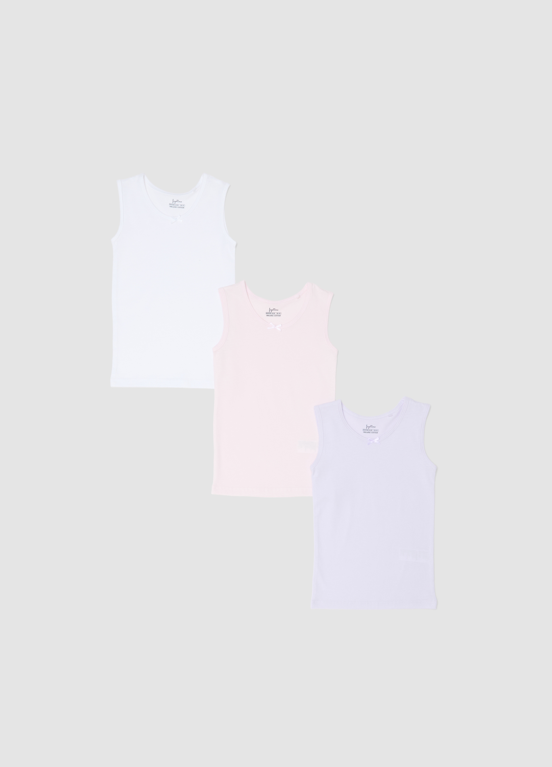 FAGOTTINO, Pack De Tres Camisetas De Algodón Multicolor Para Bebé Niña Ajuste Regular, Niña, Pink/White, Talla: 24-30