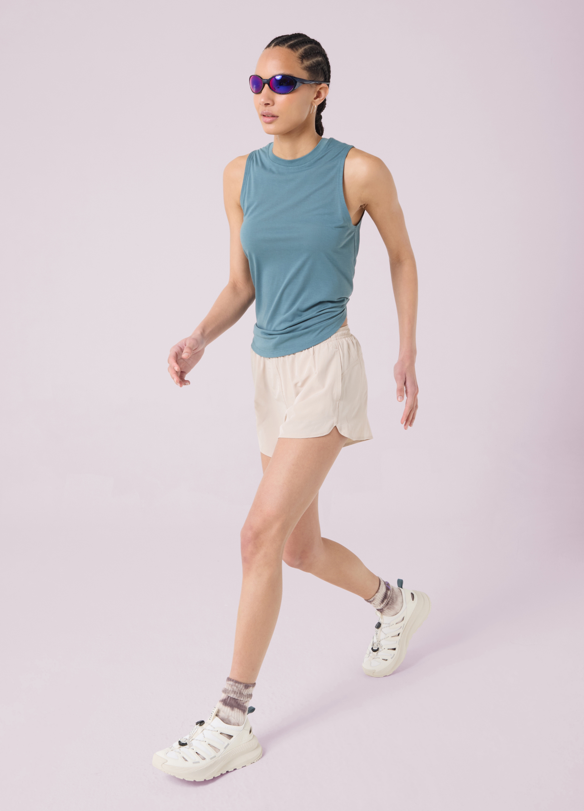 Altavia Studio, Camiseta Sin Mangas De Tejido Suave Altavia Studio, Mujer, Azul Bebé, Talla: 36