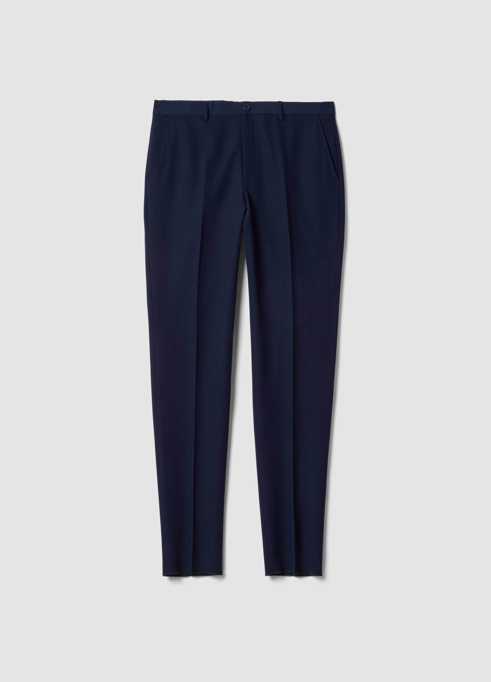 PIOMBO, Pantaloni Formali Blu In Viscosa Elasticizzata Slim Fit, Uomo, Blu, Taglia: 54