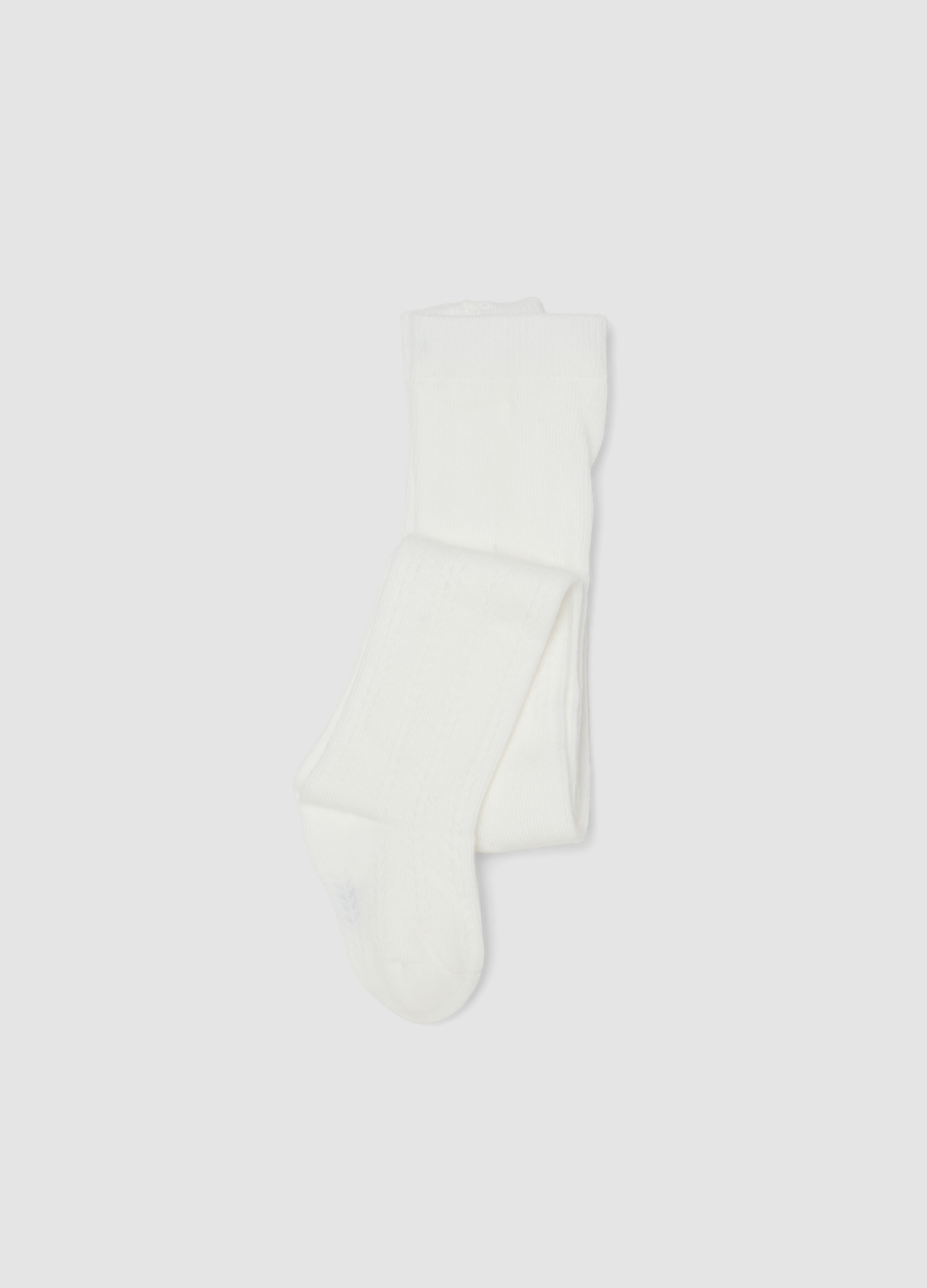 FAGOTTINO, Collant Bianchi In Cotone Organico Elasticizzato, Bambina, Bianco, Taglia: 24-30