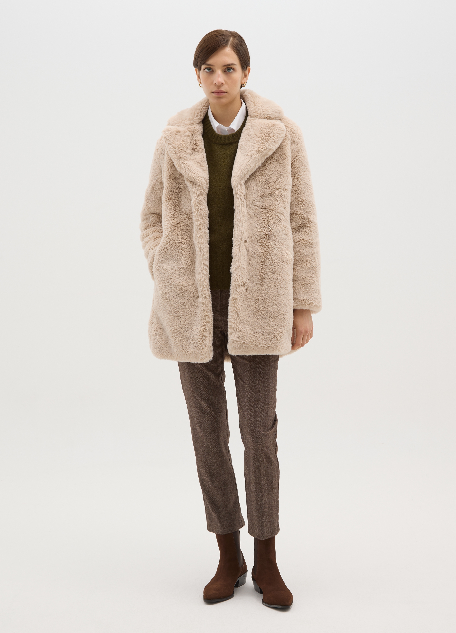 OVS, Chaqueta Pesada Beige Corte Regular, Mujer, Beige Claro, Talla: M