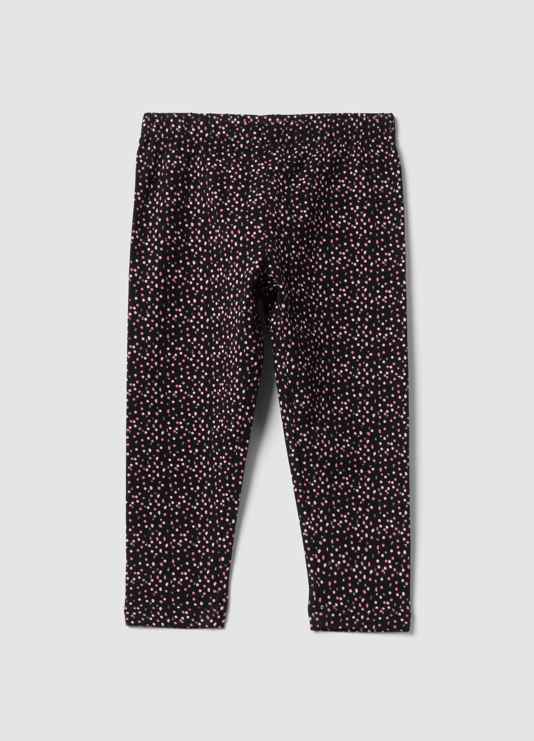 FAGOTTINO, Leggings Neri In Cotone Organico Elasticizzato Slim Fit Per Bimba, Bambina, Nero, Taglia: 30-36