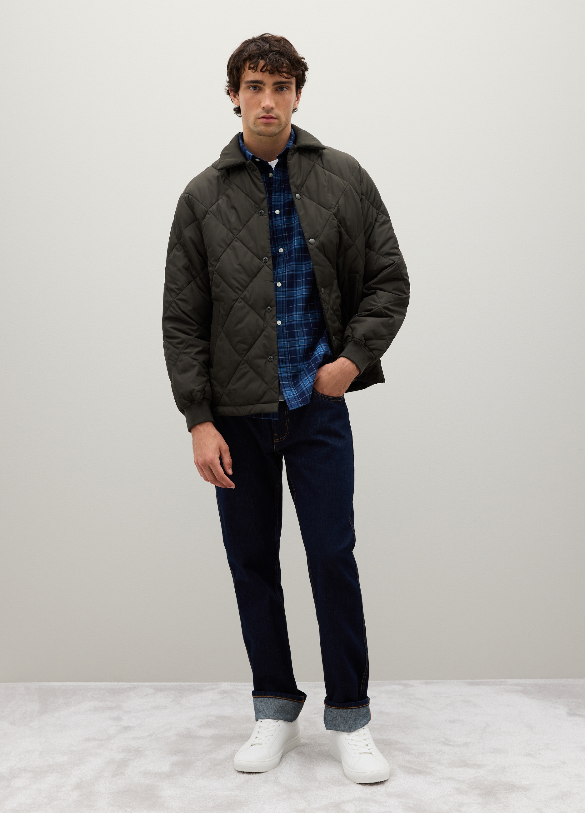 OVS, Chaqueta Acolchada Negra, Hombre, Gunmetal, Talla: S
