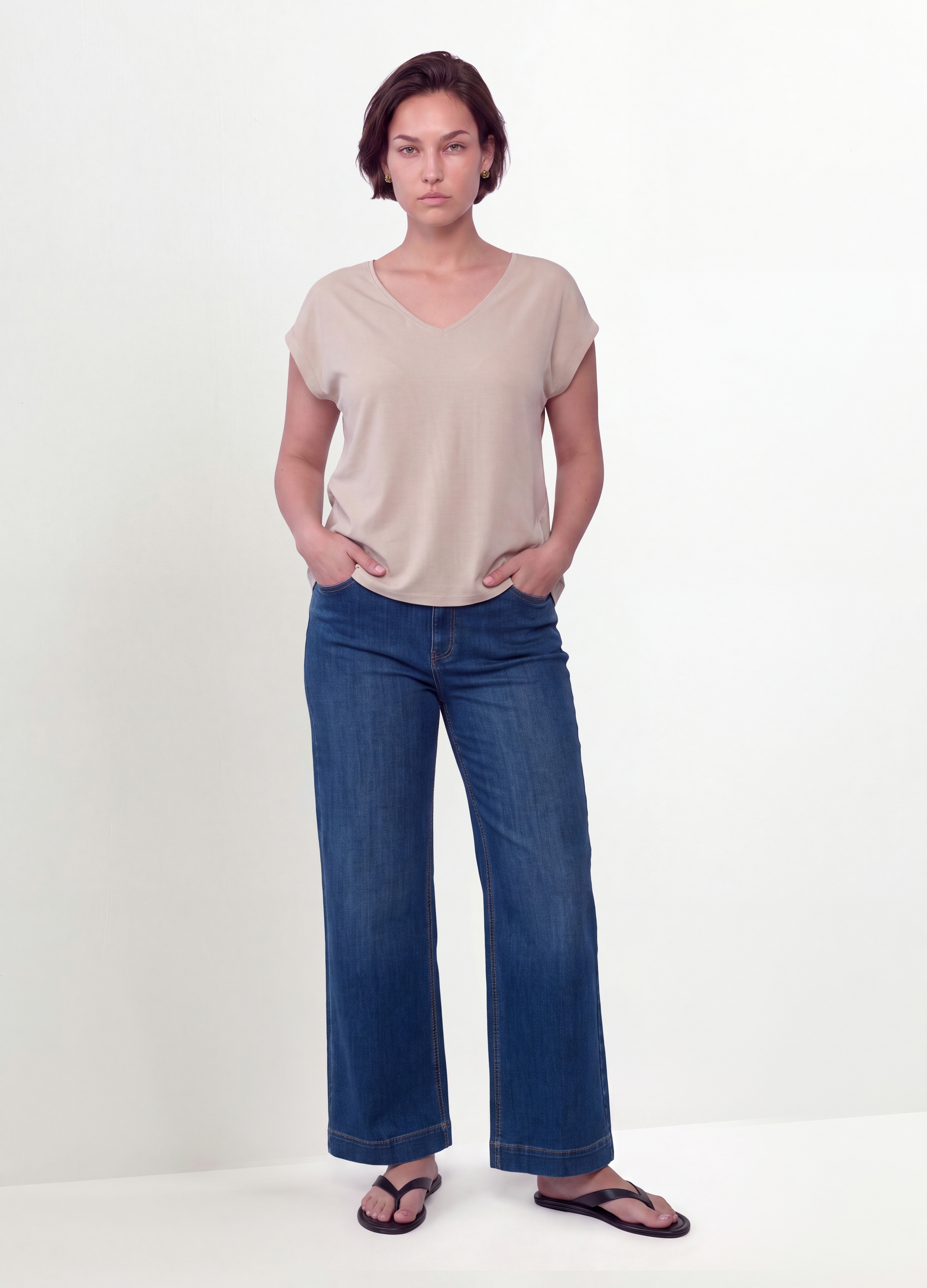 MYA , Jeans Denim Blu In Cotone E Viscosa Elasticizzato Bootcut Fit, Donna, Blu, Taglia: 51