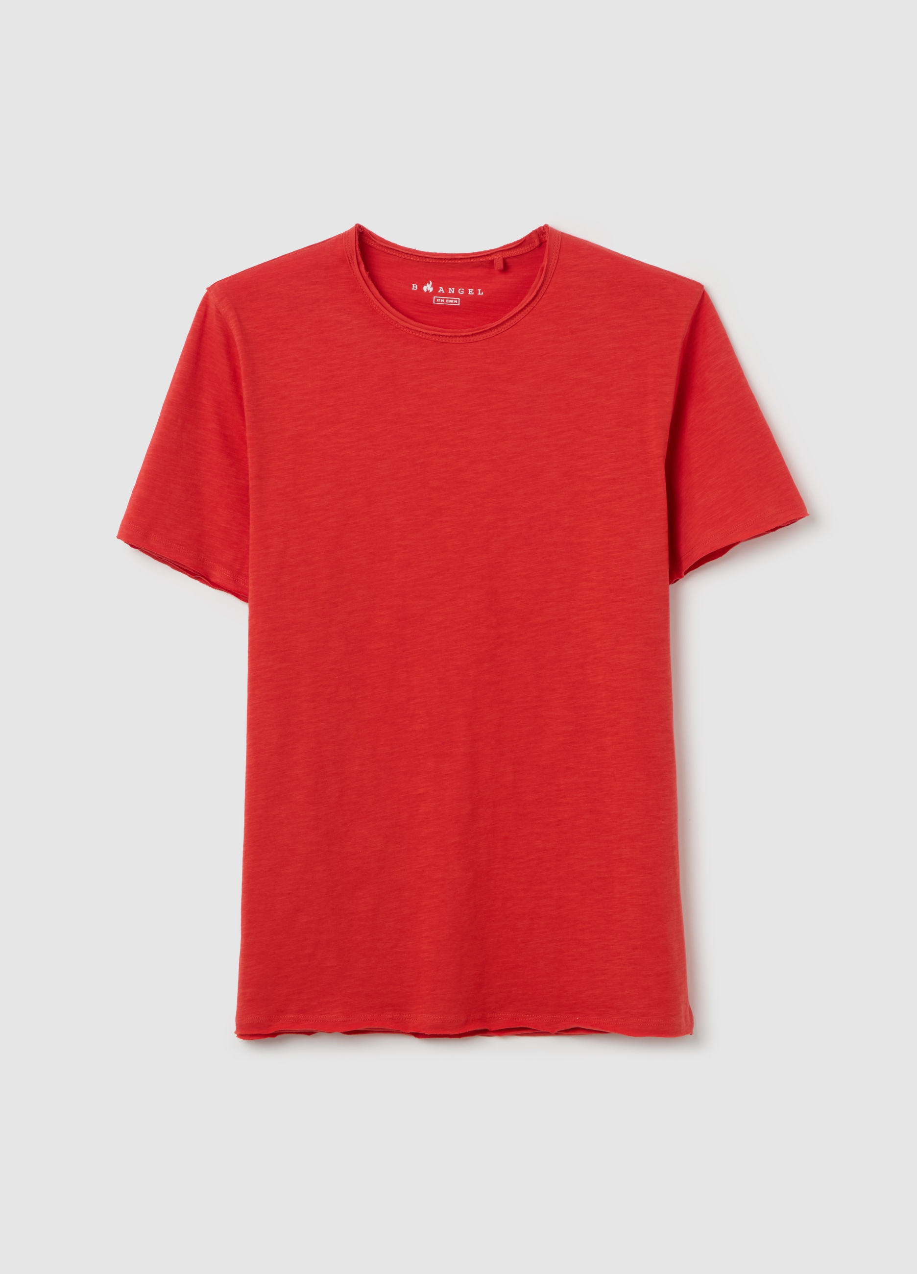 OVS, T-shirt In Cotone Con Scollo Rotondo, Uomo, Rosso, Taglia: S